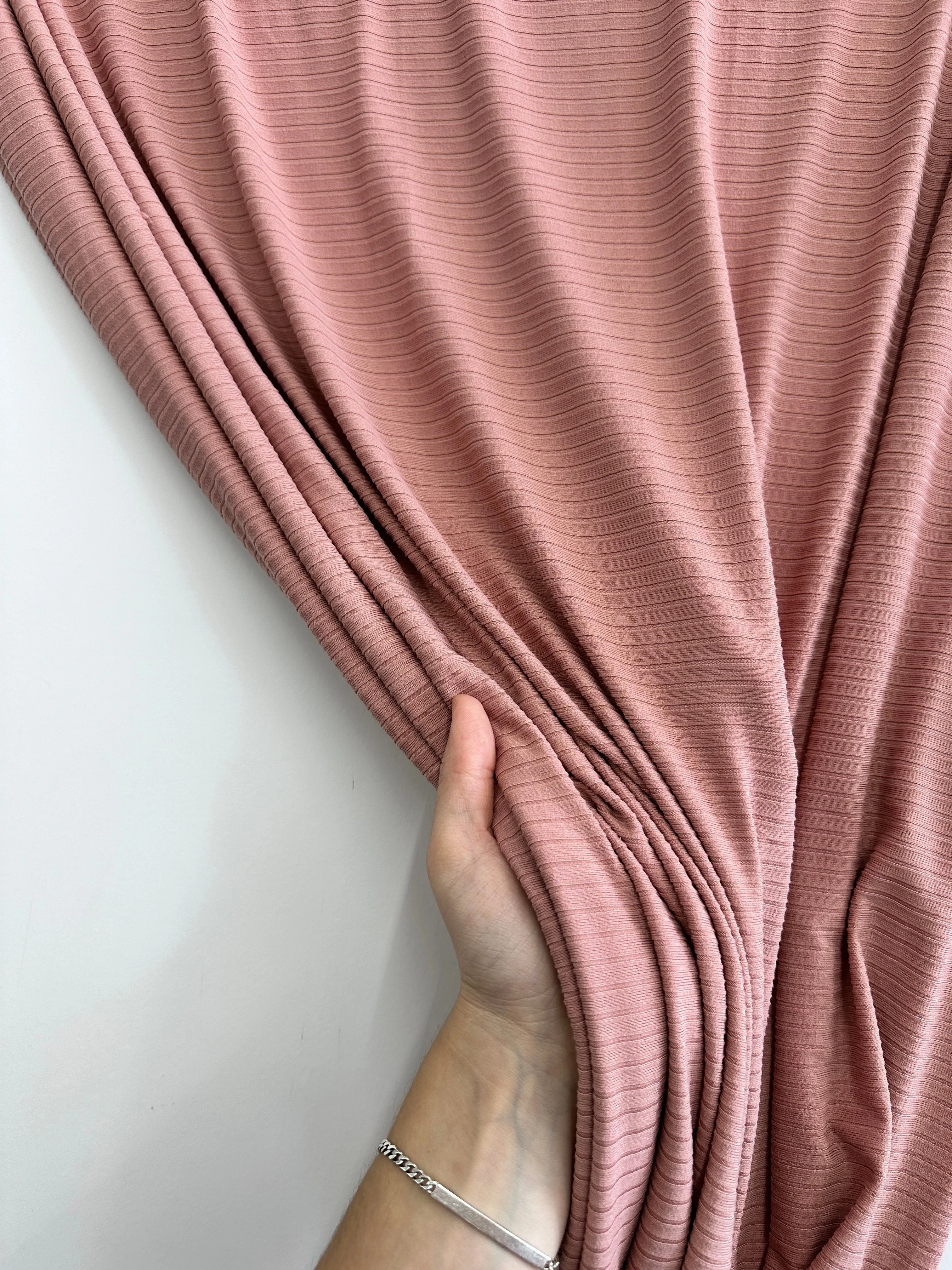 Dusty Rose Rib Knit - Image 10