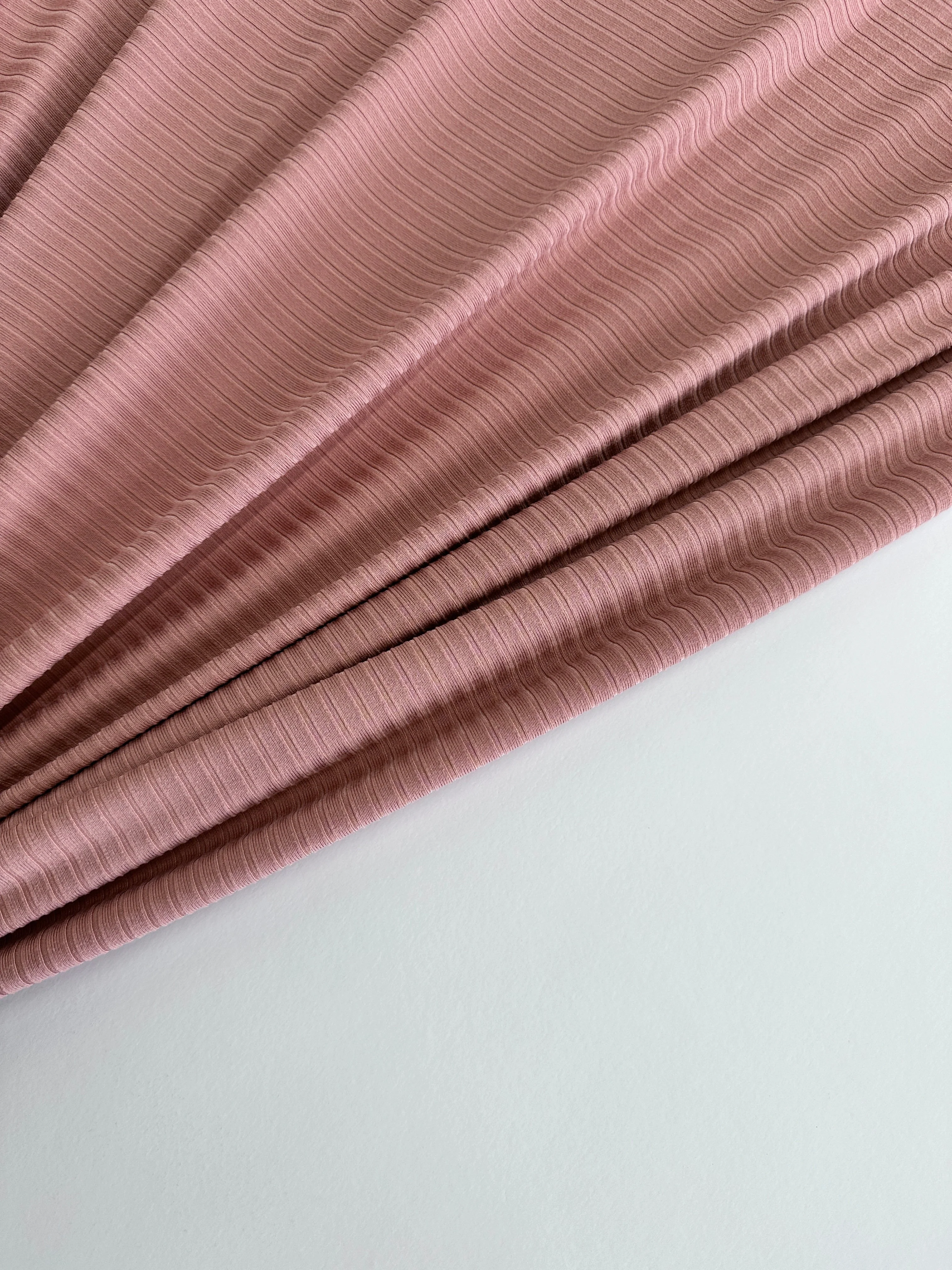 Dusty Rose Rib Knit - Image 4