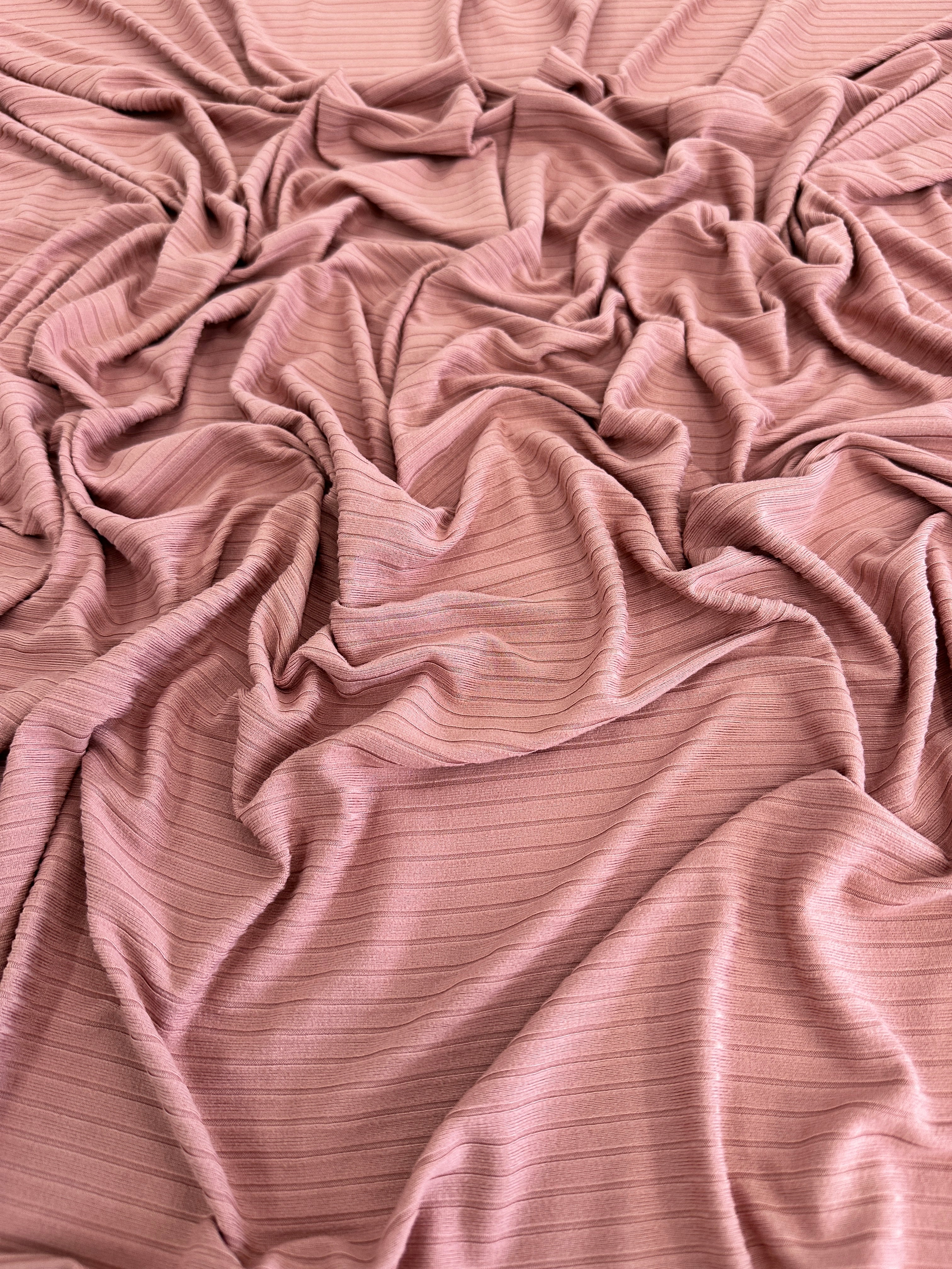 Dusty Rose Rib Knit - Image 7