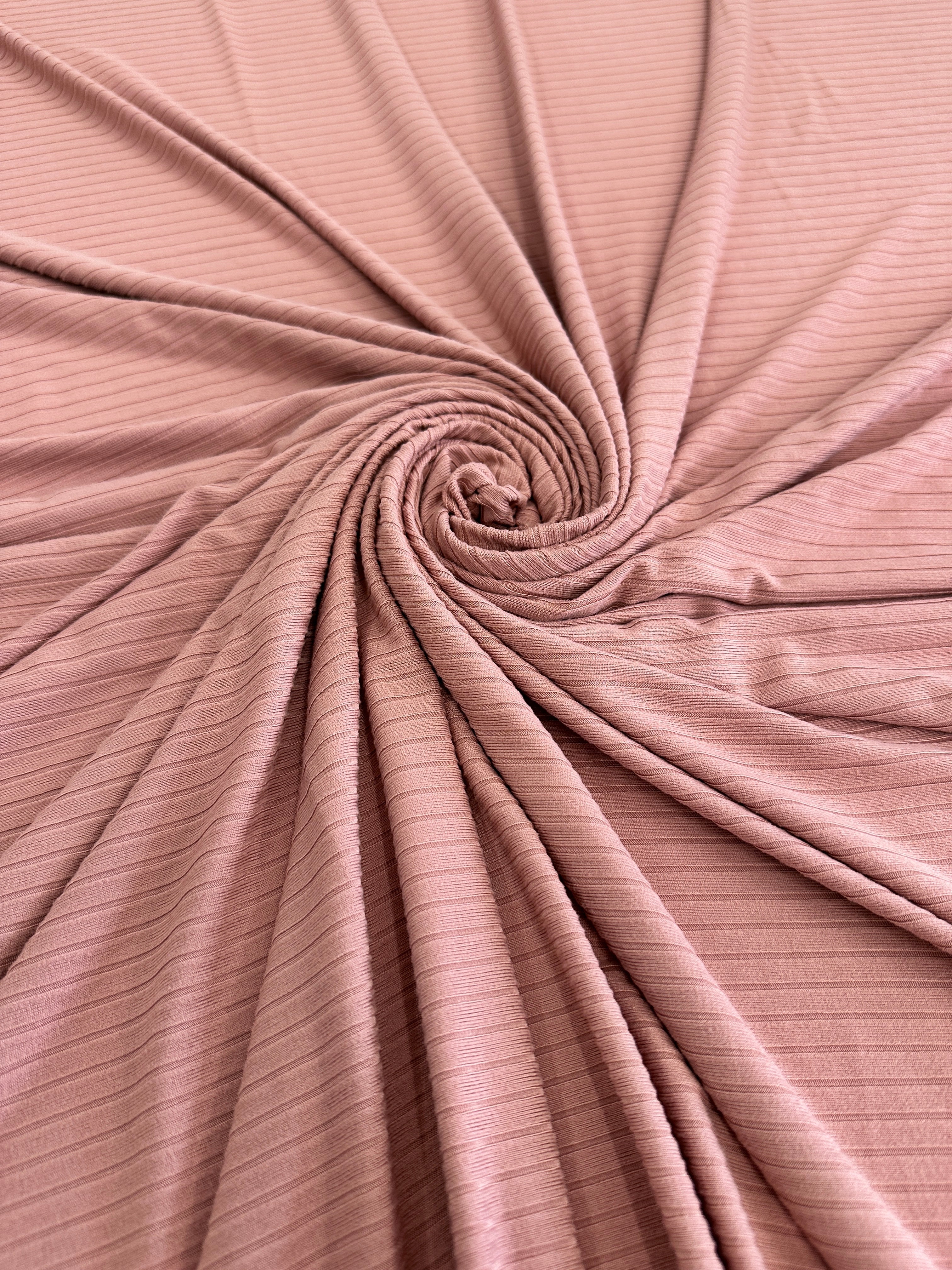 Dusty Rose Rib Knit - Image 8
