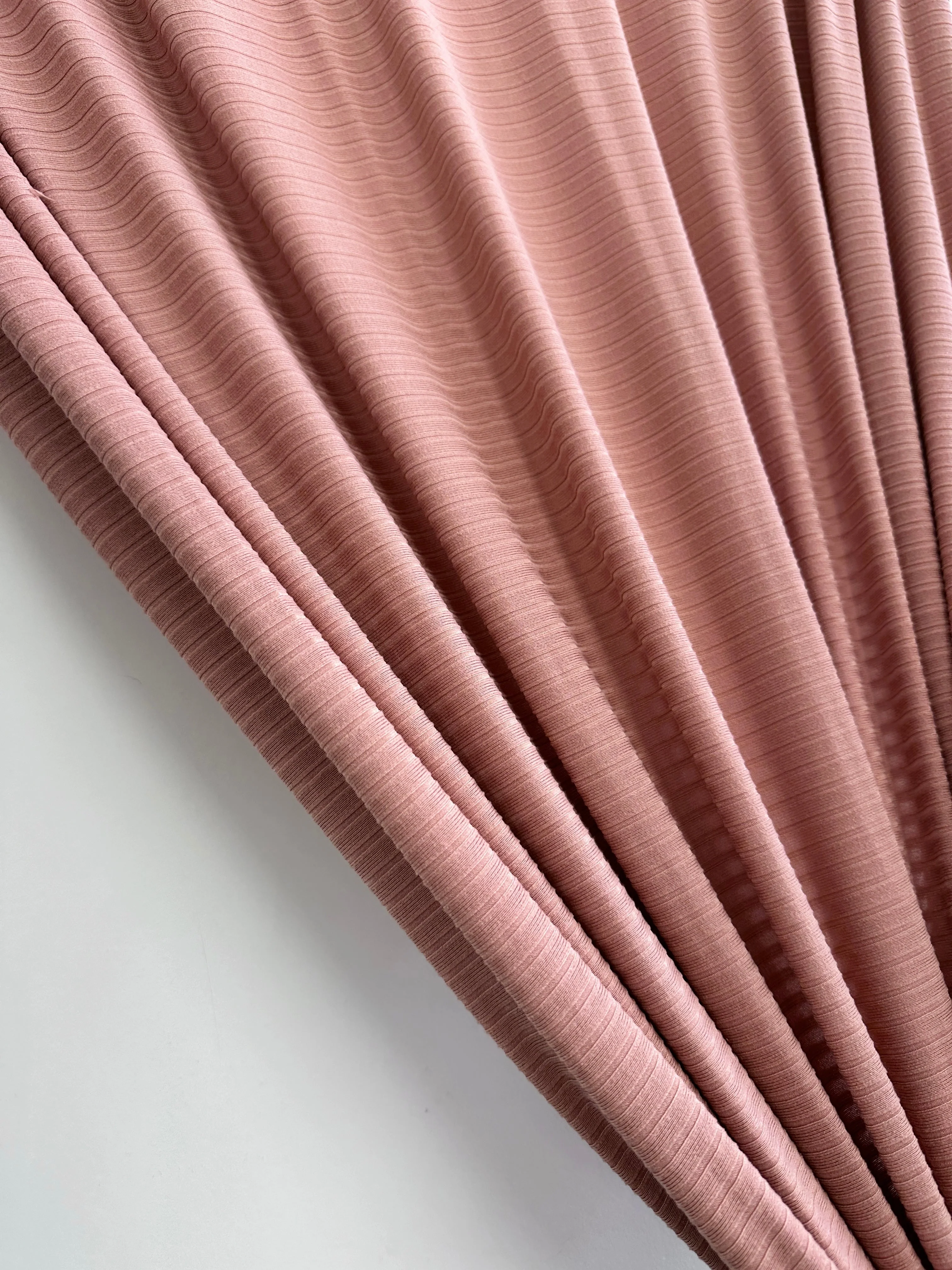 Dusty Rose Rib Knit - Image 9