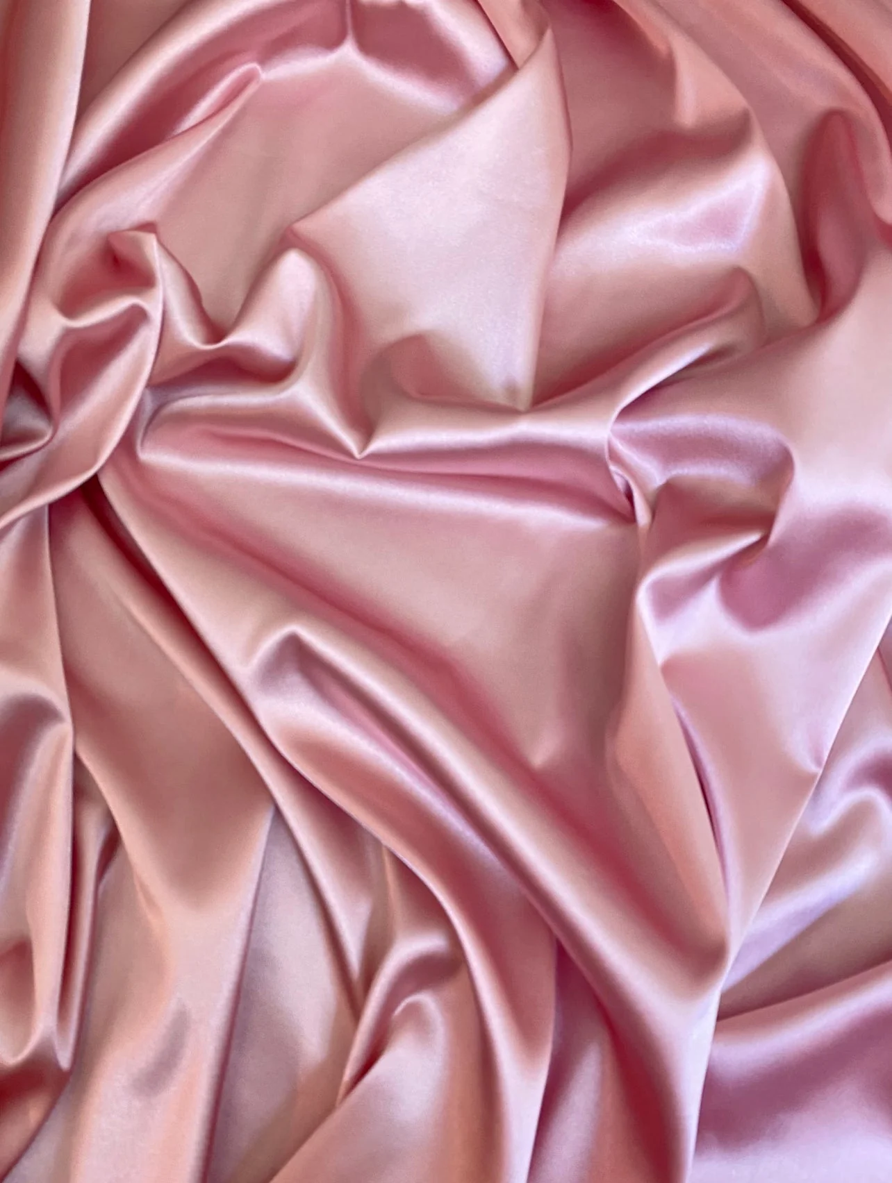 Dusty Rose Silky Stretch Satin - Image 3
