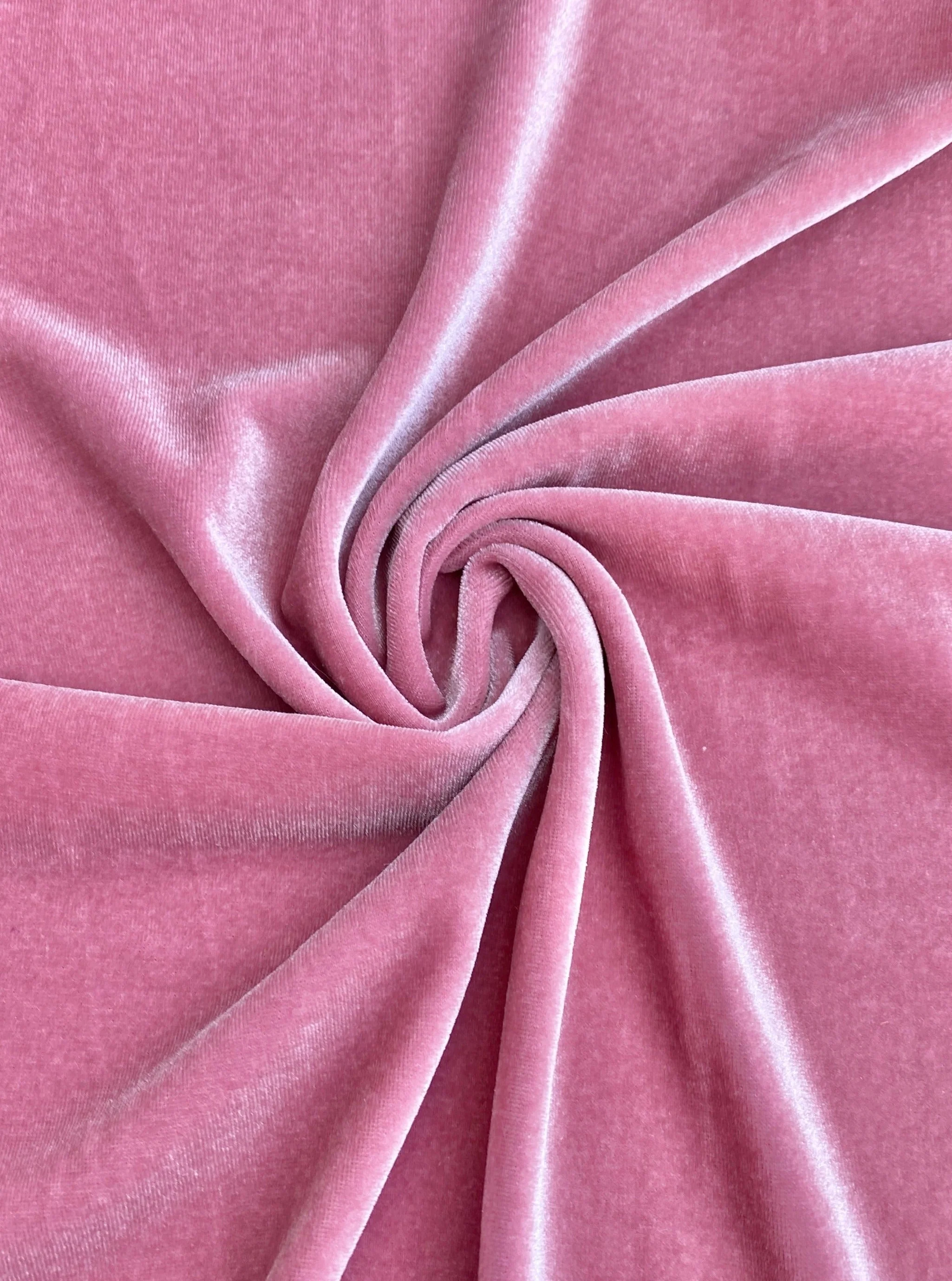 Dusty Rose Stretch Velvet - Image 2