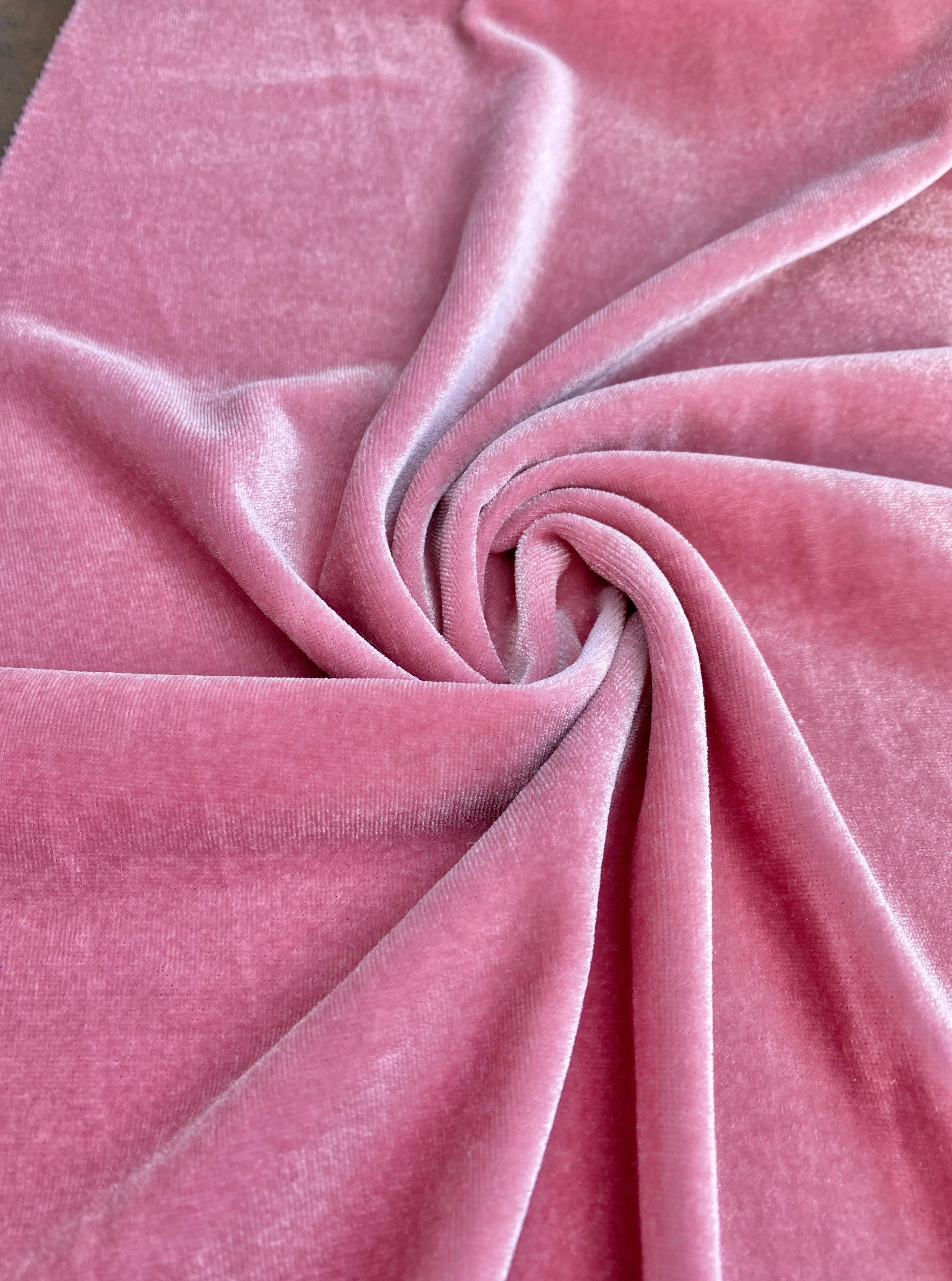 Dusty Rose Stretch Velvet - Image 6