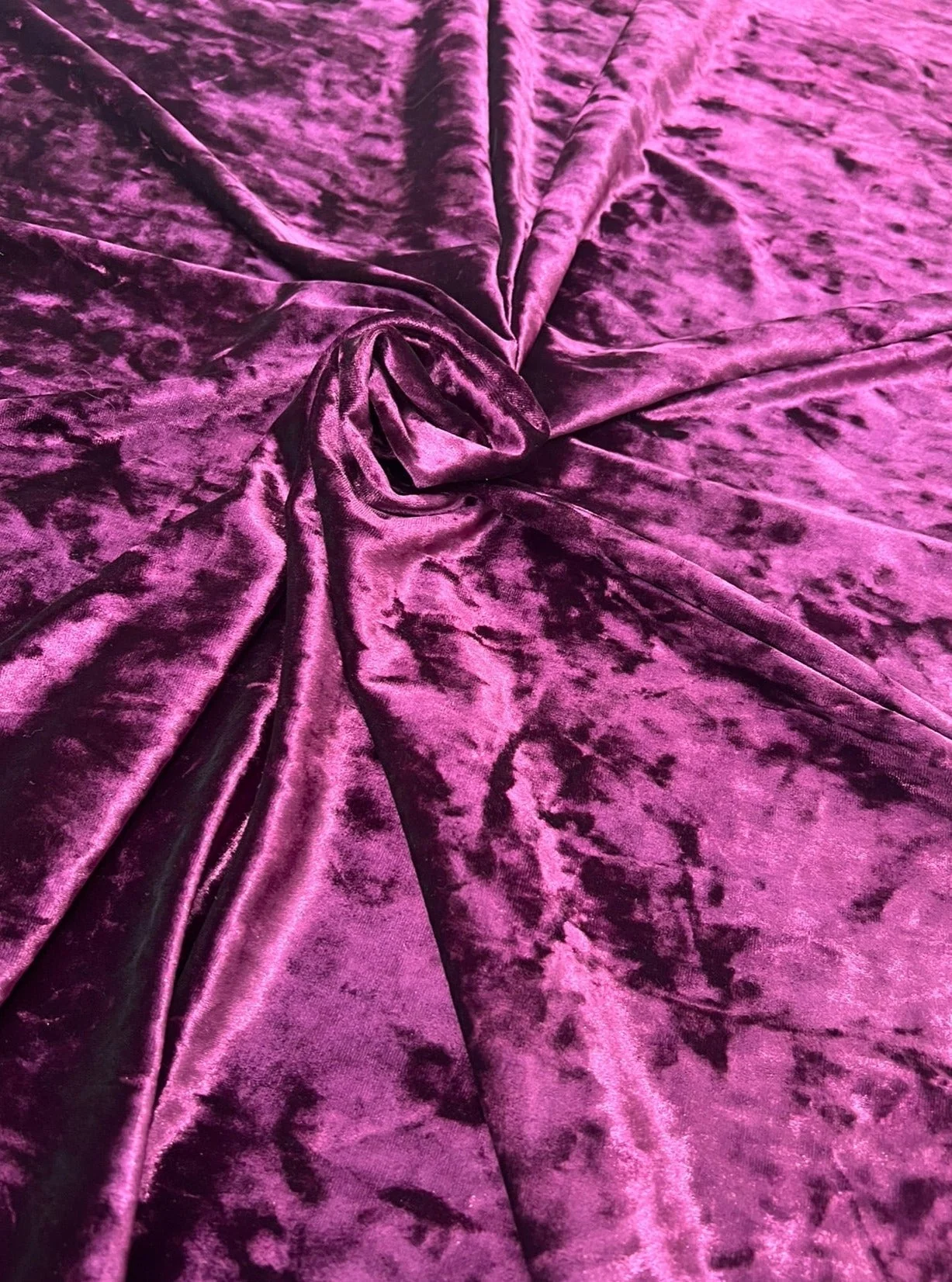 Eggplant Stretch Crushed Velvet