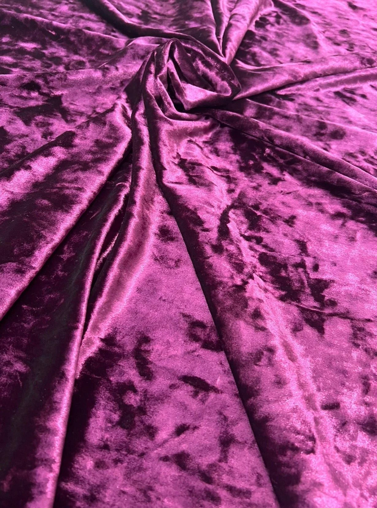 Eggplant Stretch Crushed Velvet - Image 4