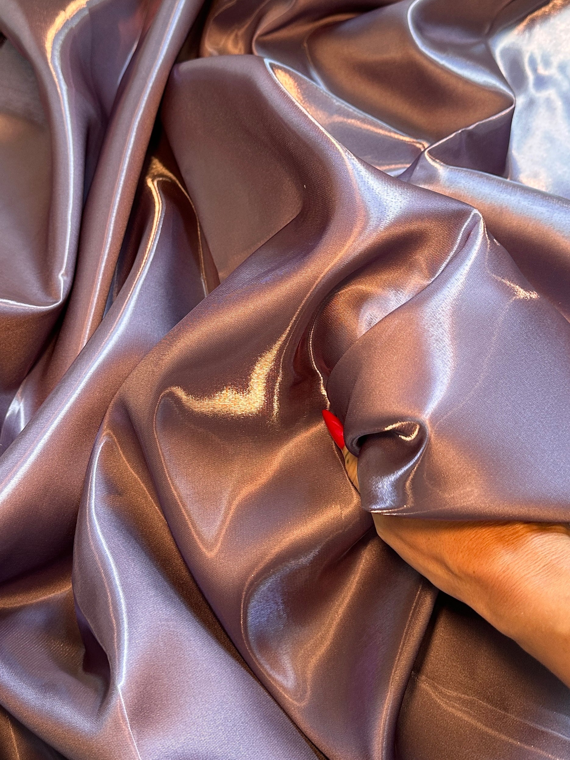 Mauve Liquid Bridal Satin - Image 7