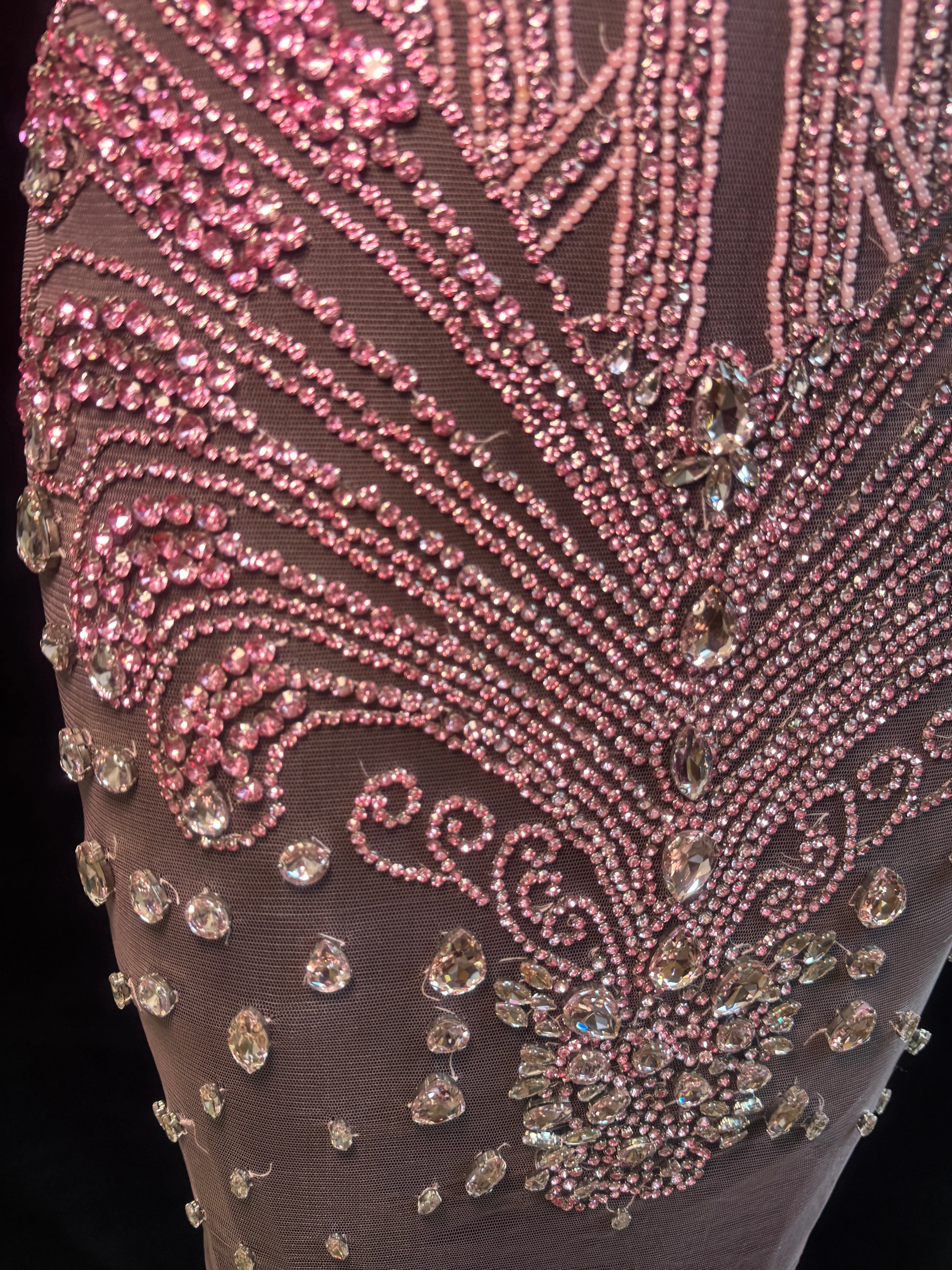 Eli Baby Pink Rhinestones Bodice Applique - Image 3