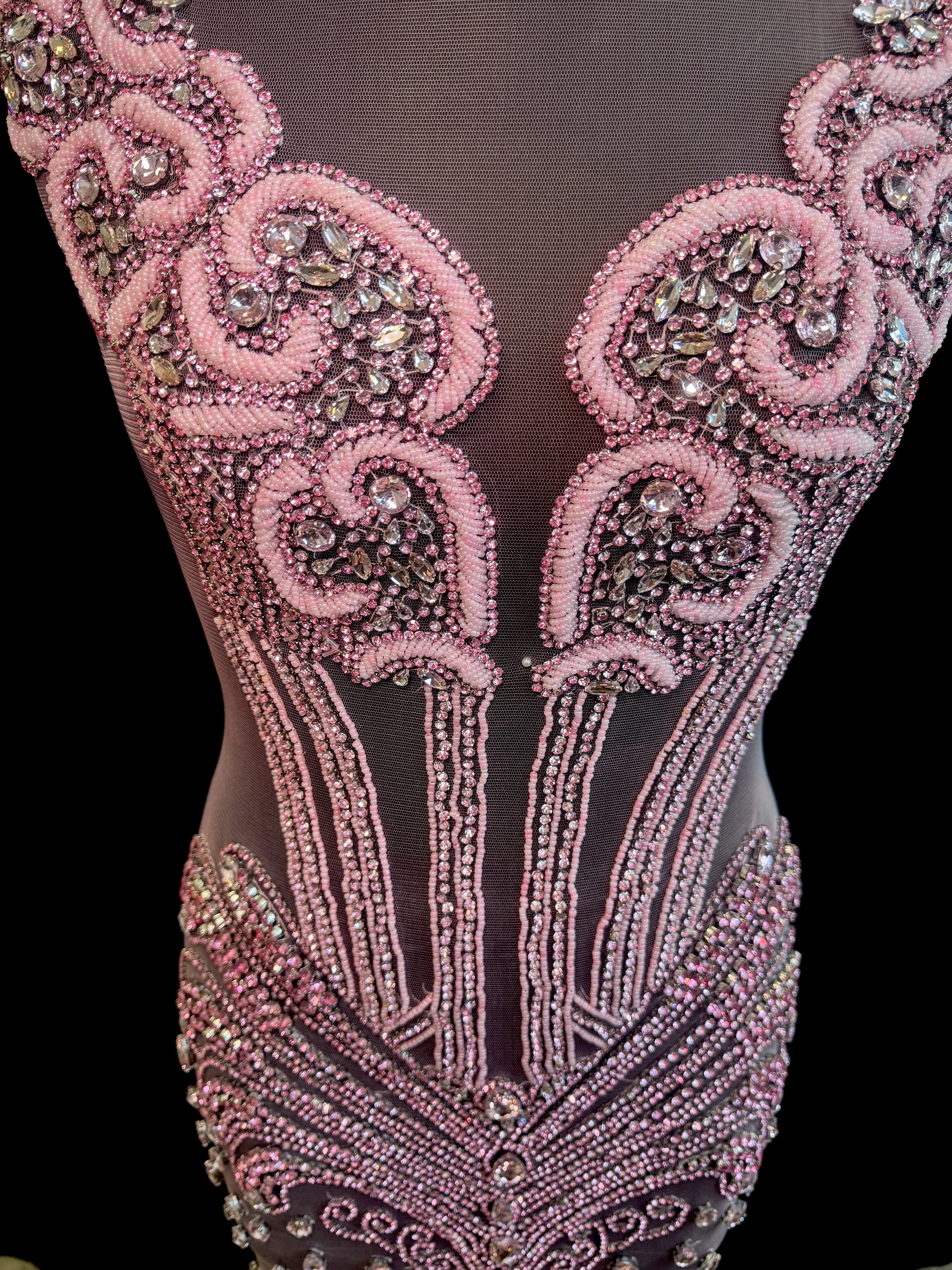 Eli Baby Pink Rhinestones Bodice Applique - Image 4