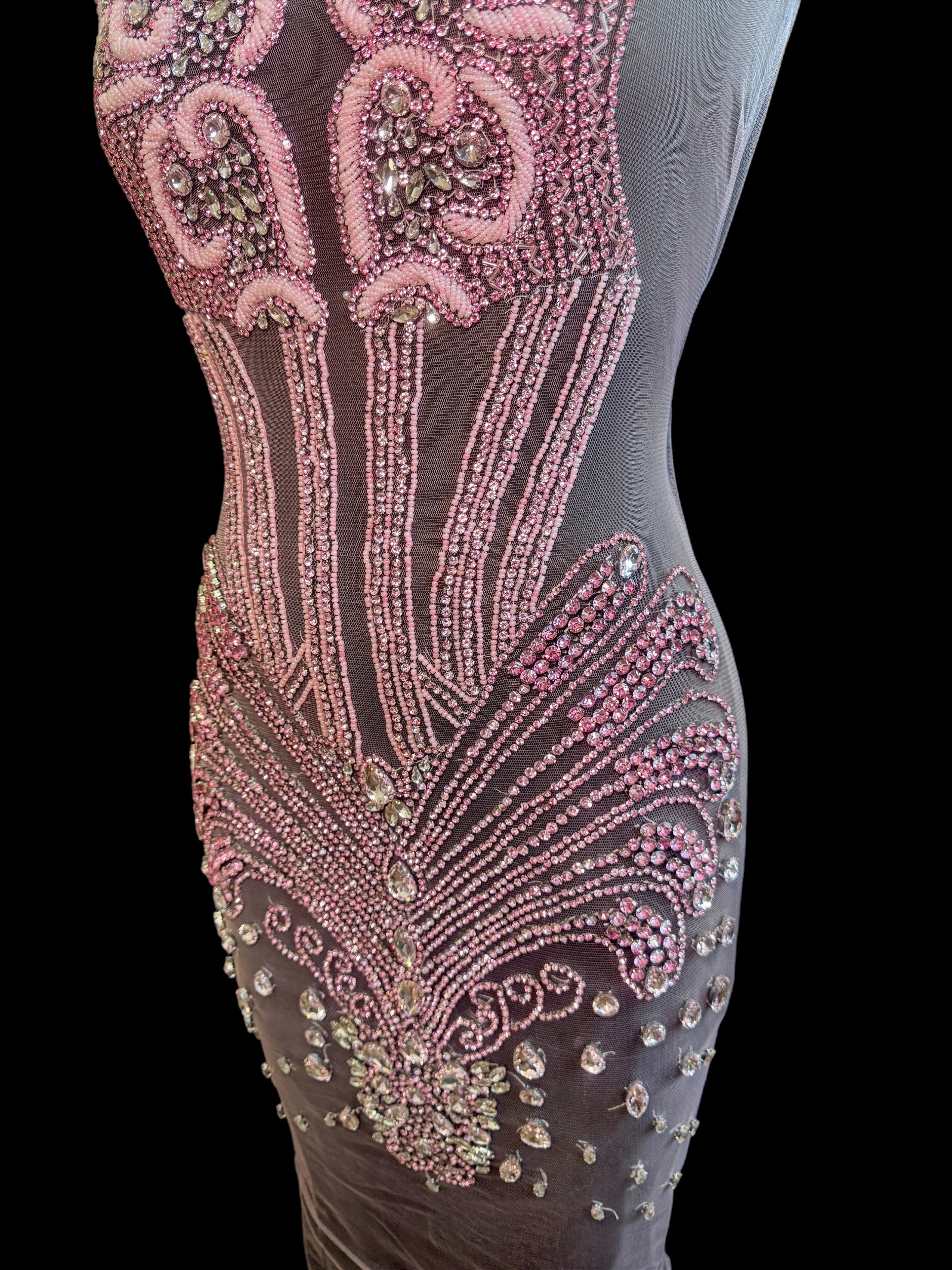 Eli Baby Pink Rhinestones Bodice Applique - Image 8