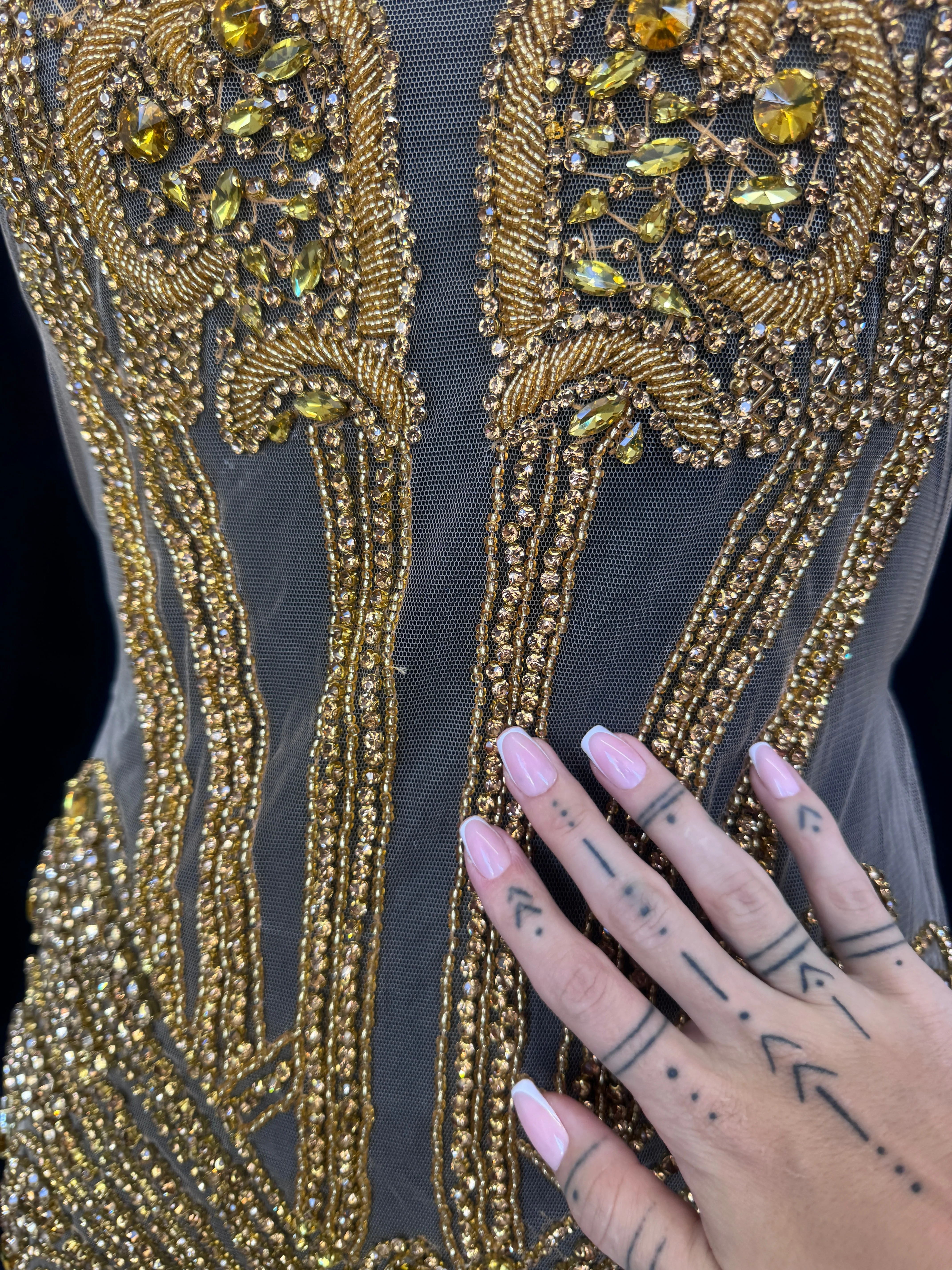 Eli Gold Rhinestone Bodice Appliqué - Image 2