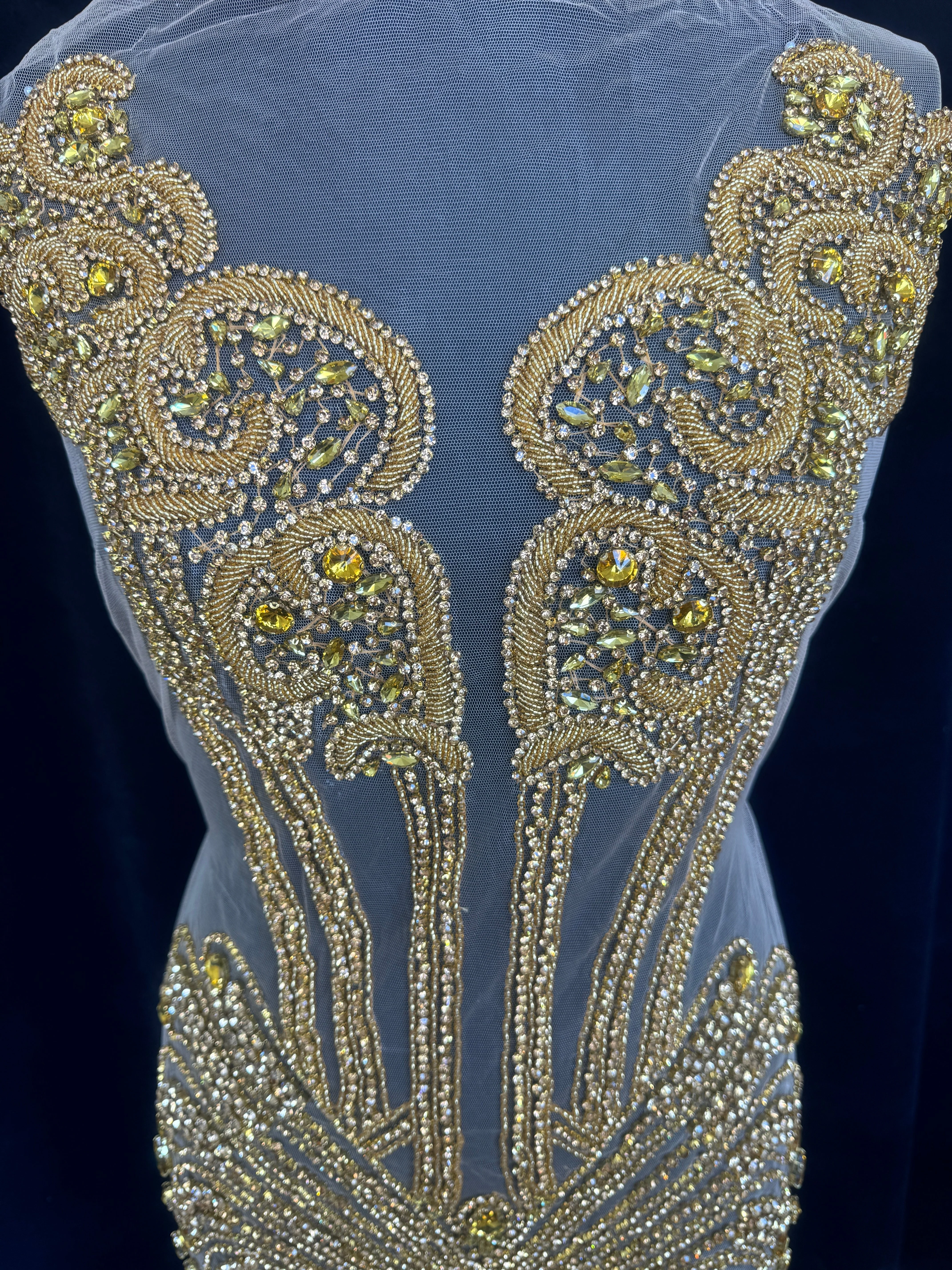 Eli Gold Rhinestone Bodice Appliqué - Image 3