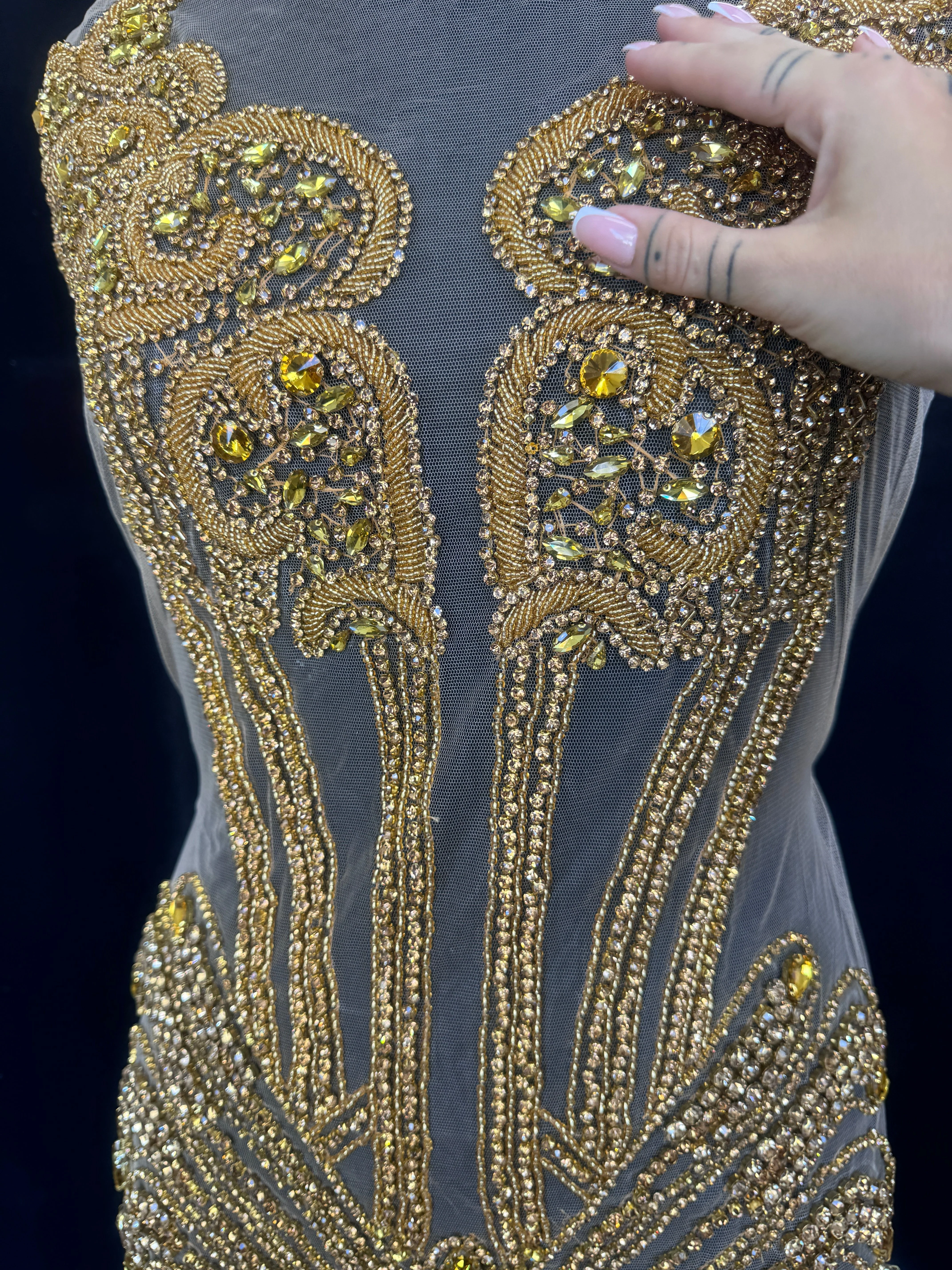 Eli Gold Rhinestone Bodice Appliqué - Image 9