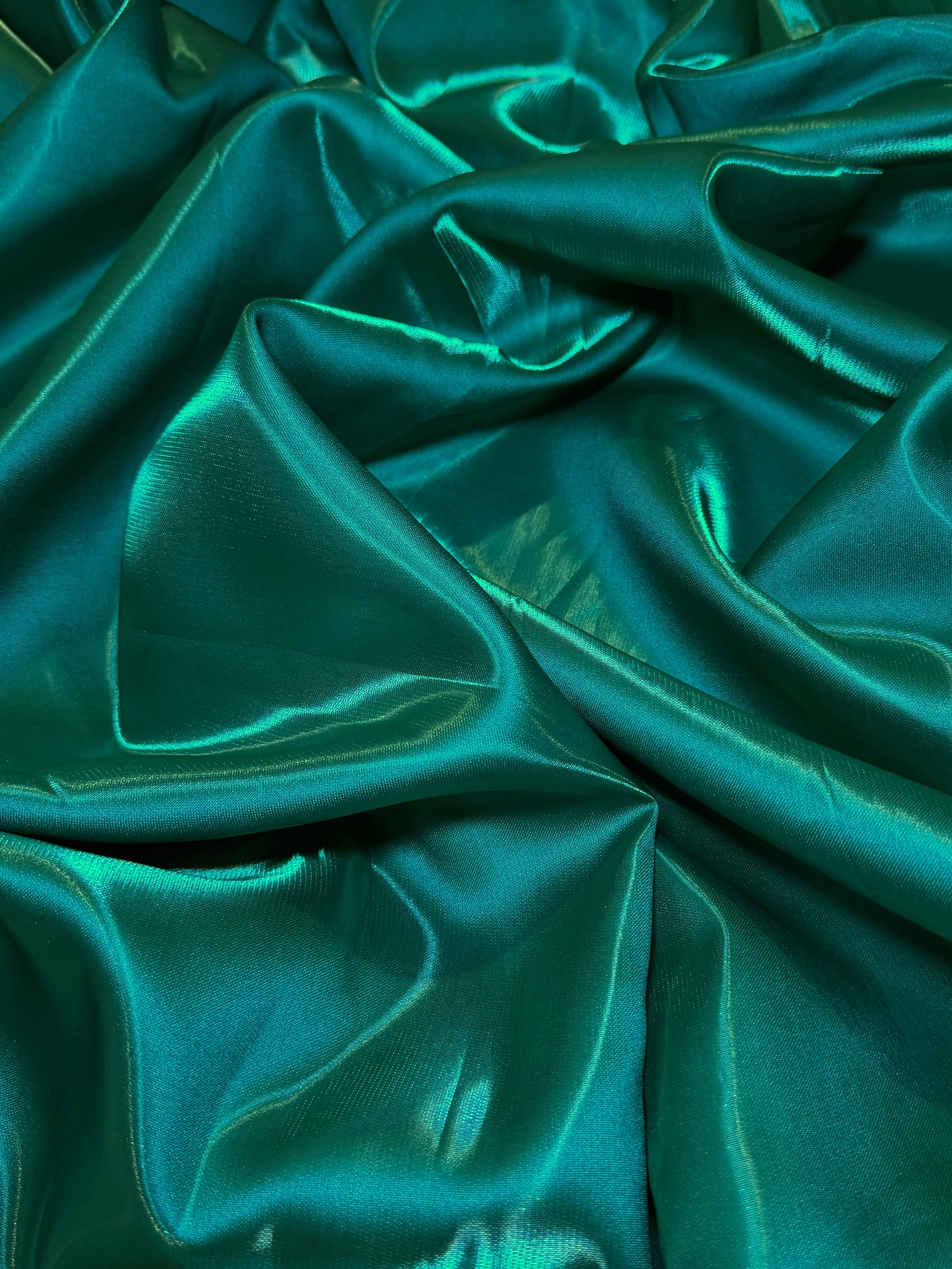 Emerald Green Liquid Bridal Satin