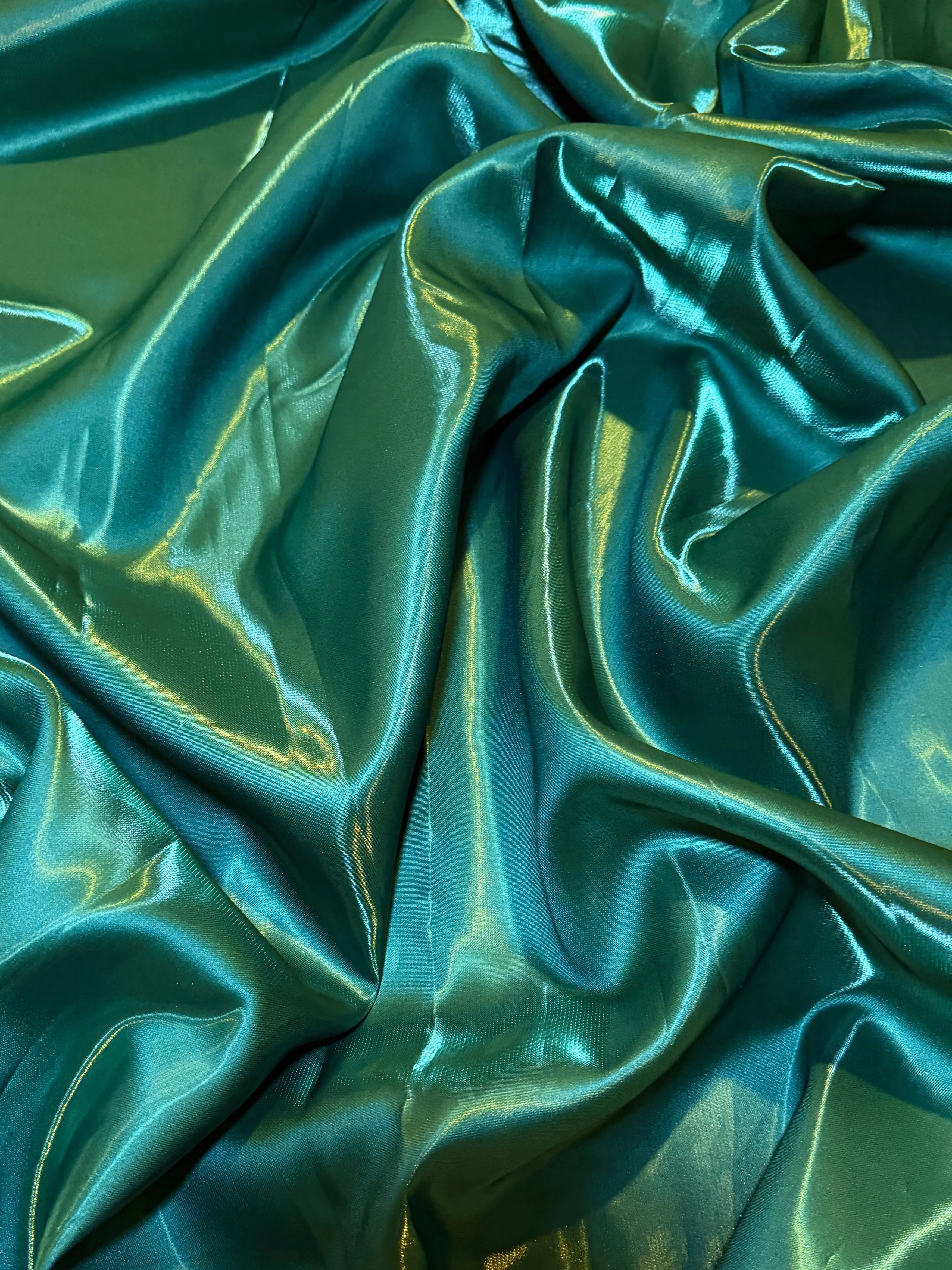 Emerald Green Liquid Bridal Satin - Image 4
