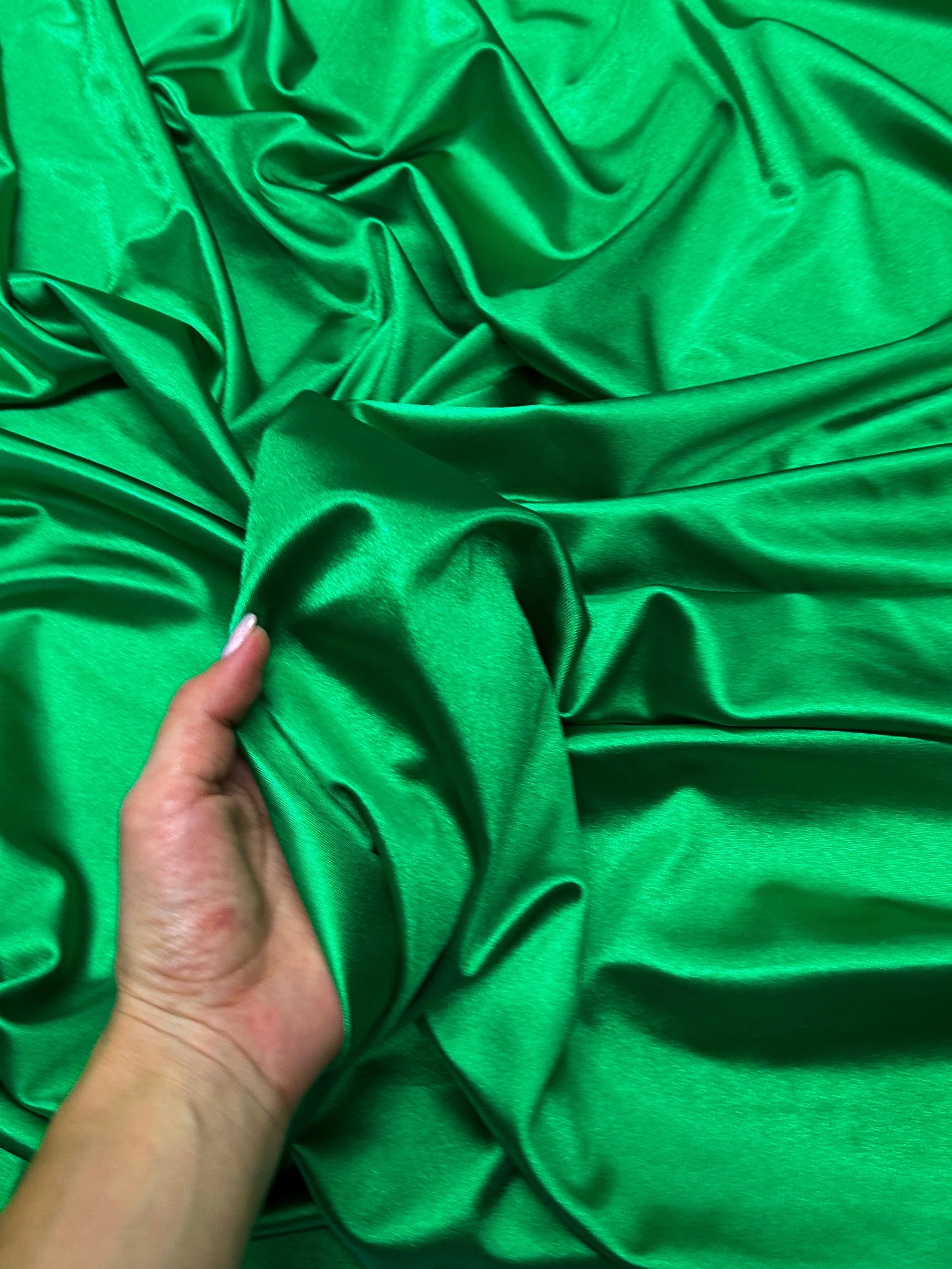 Kelly Green Shiny Nylon Spandex - Image 4