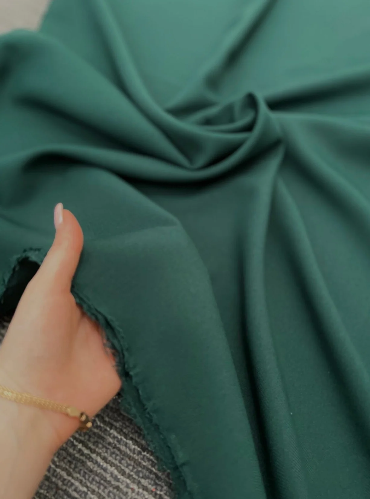 Forest Green Poly Poplin - Image 6