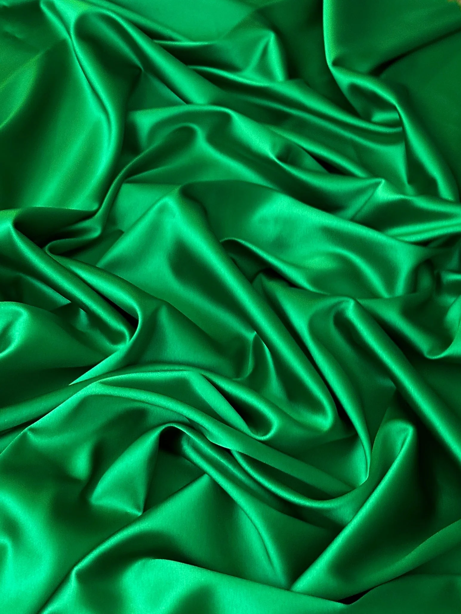 Emerald Green Stretch Crepe Back Satin