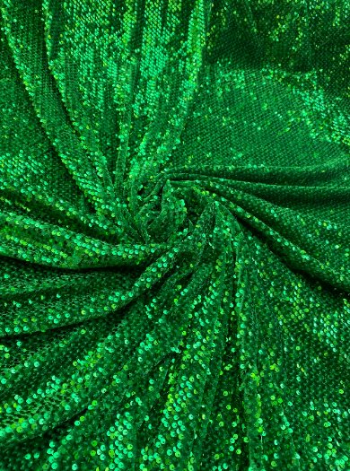 Green Stripe Sequin On Velvet - Image 4