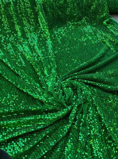 Green Stripe Sequin On Velvet - Image 5