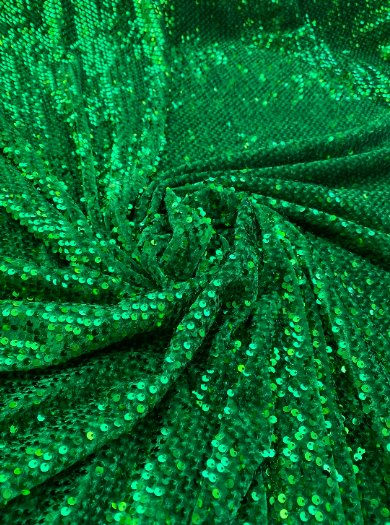 Green Stripe Sequin On Velvet - Image 6