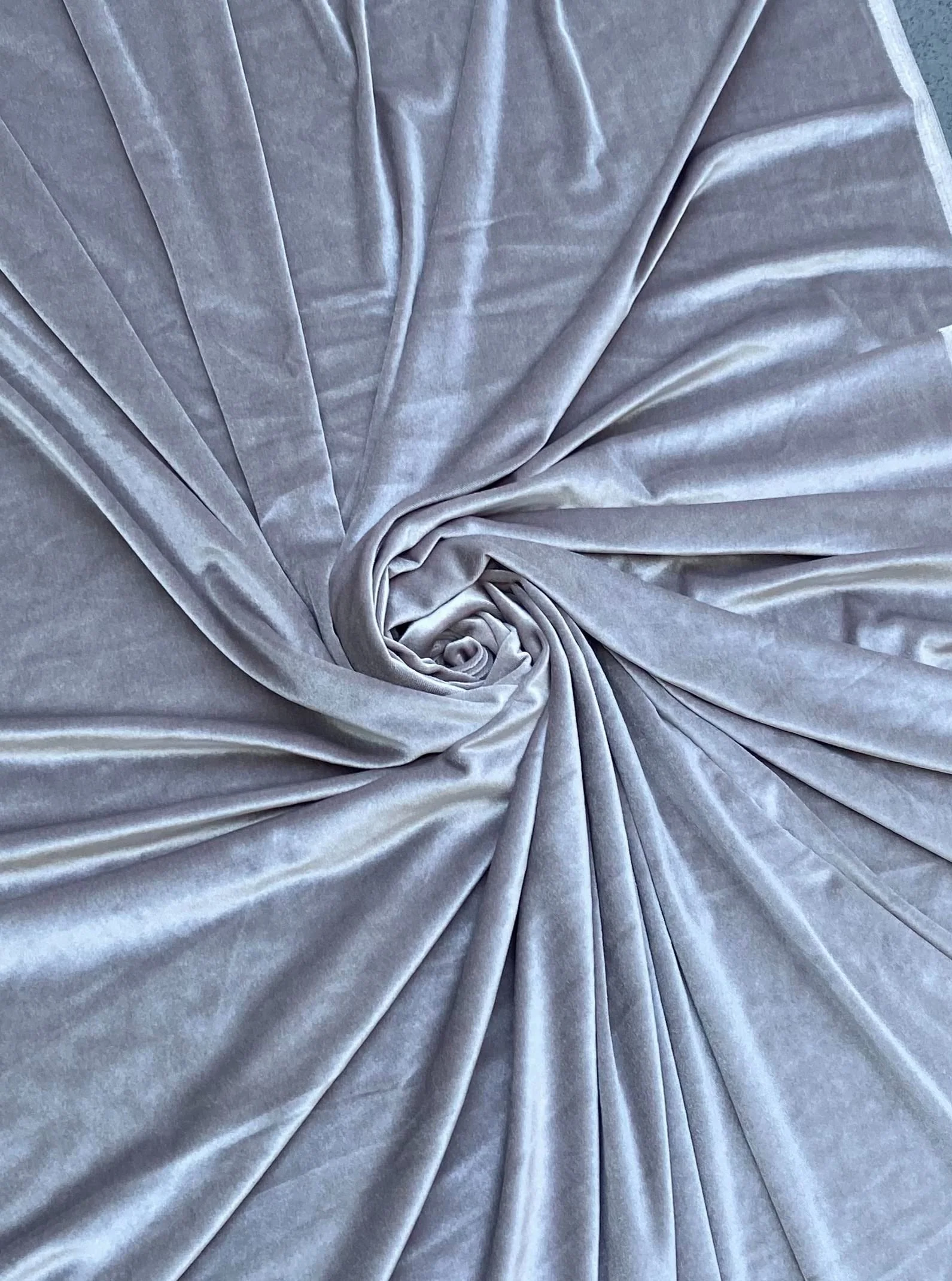 Feather Gray Stretch Velvet - Image 6