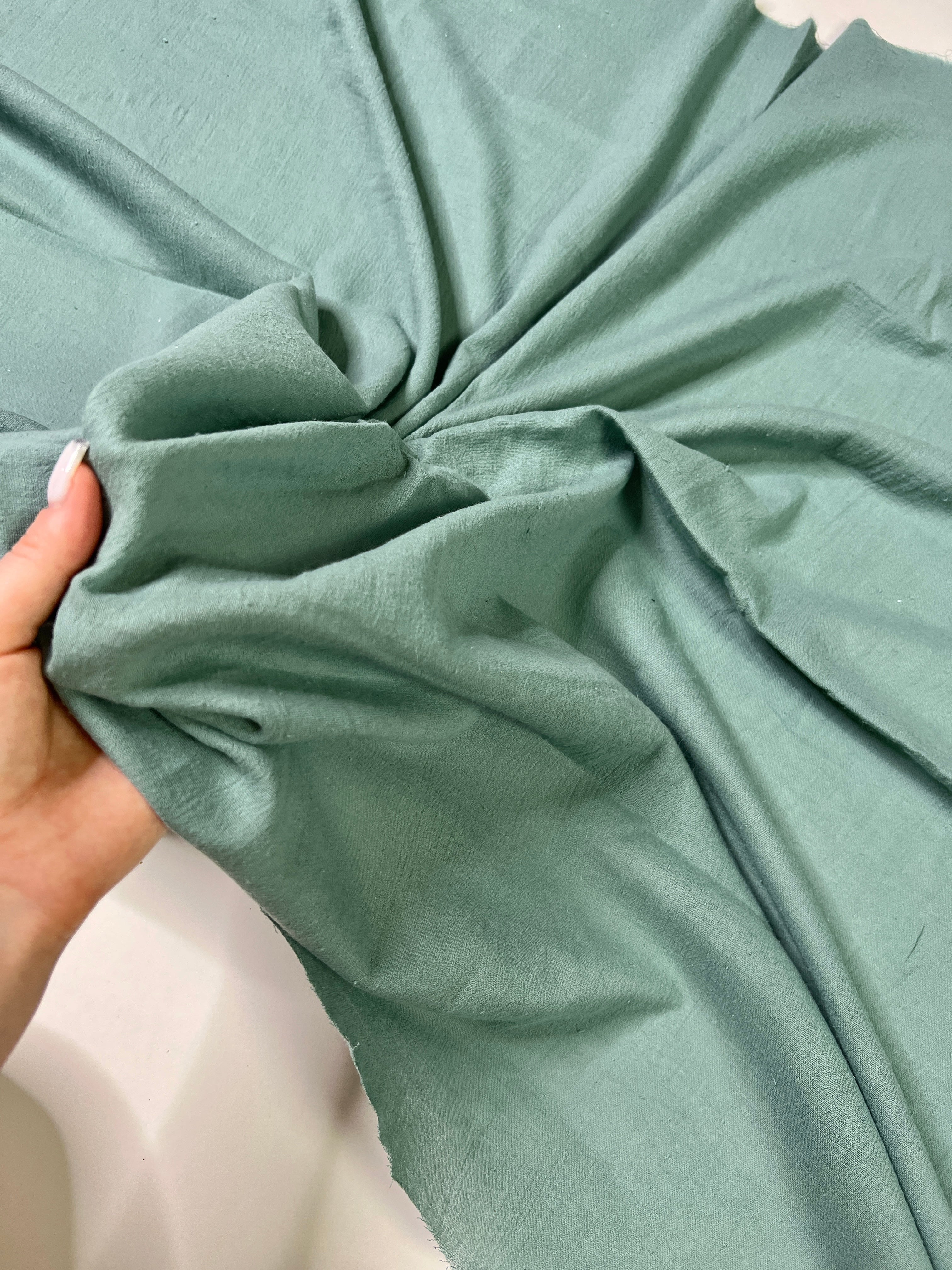 Forest Green Cotton Gauze - Image 9