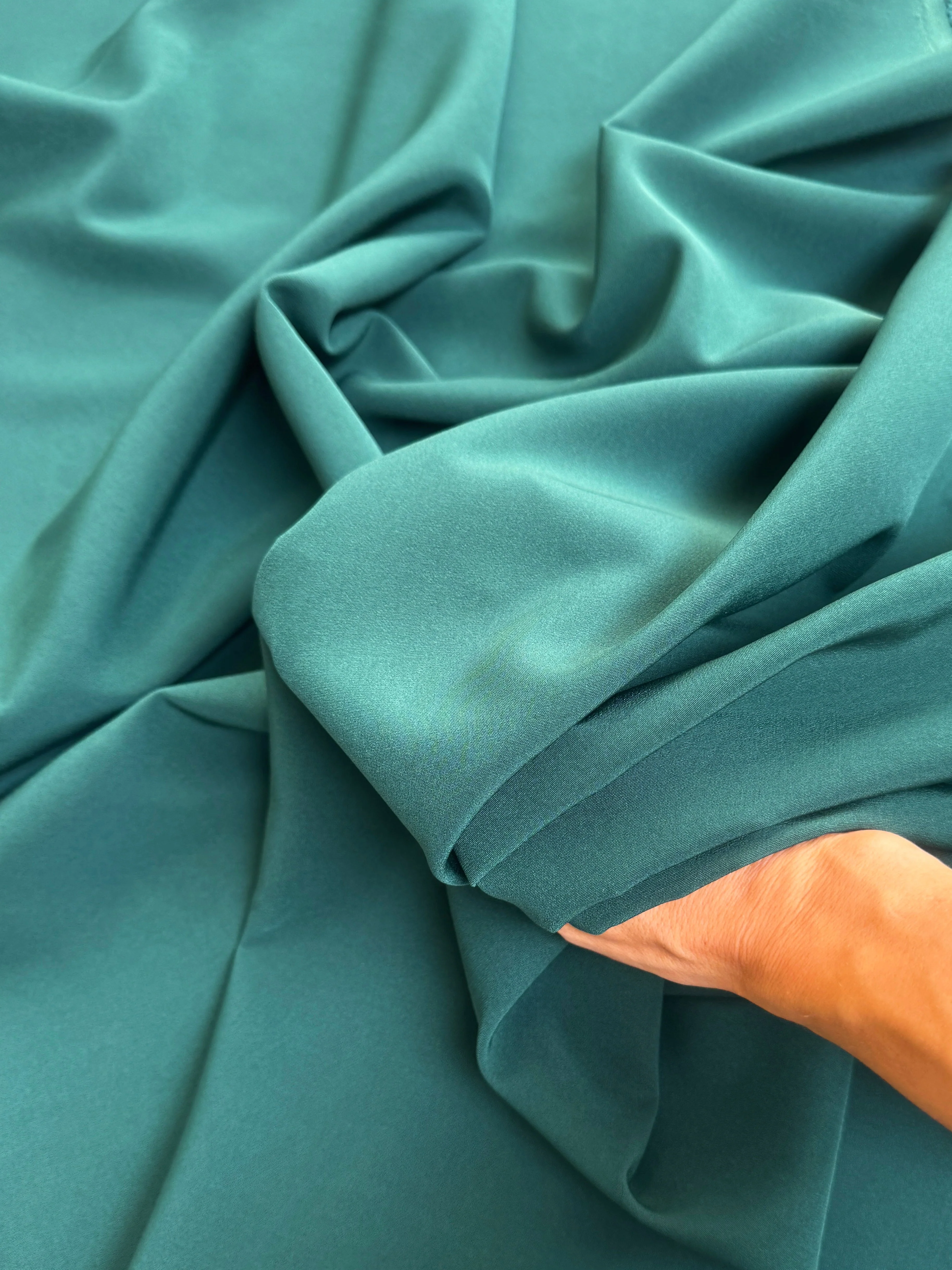 Forest Green Stretch Crepe - Image 7