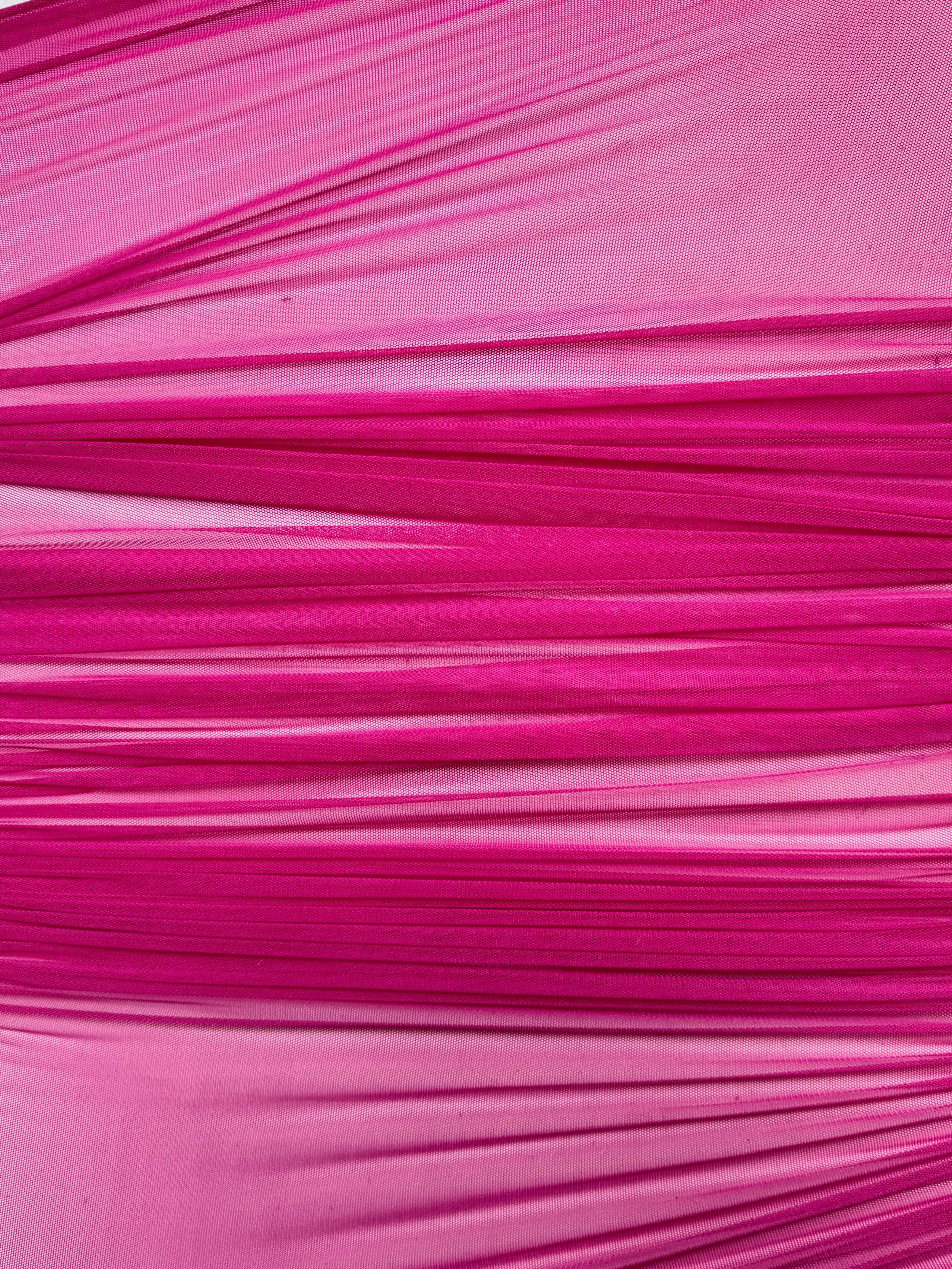 Fuchsia 4 Way Stretch Power Mesh - Image 2