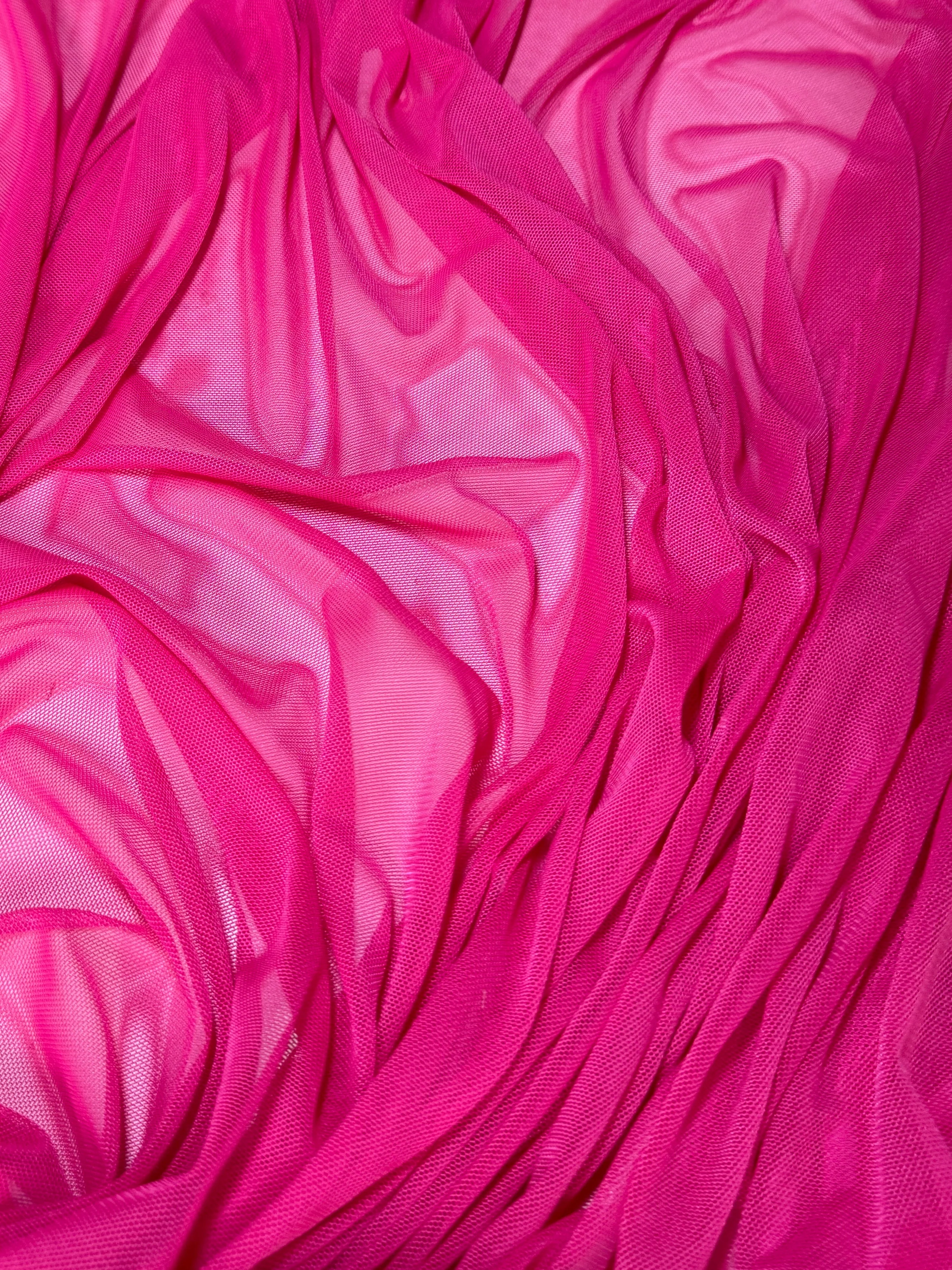 Fuchsia 4 Way Stretch Power Mesh - Image 6