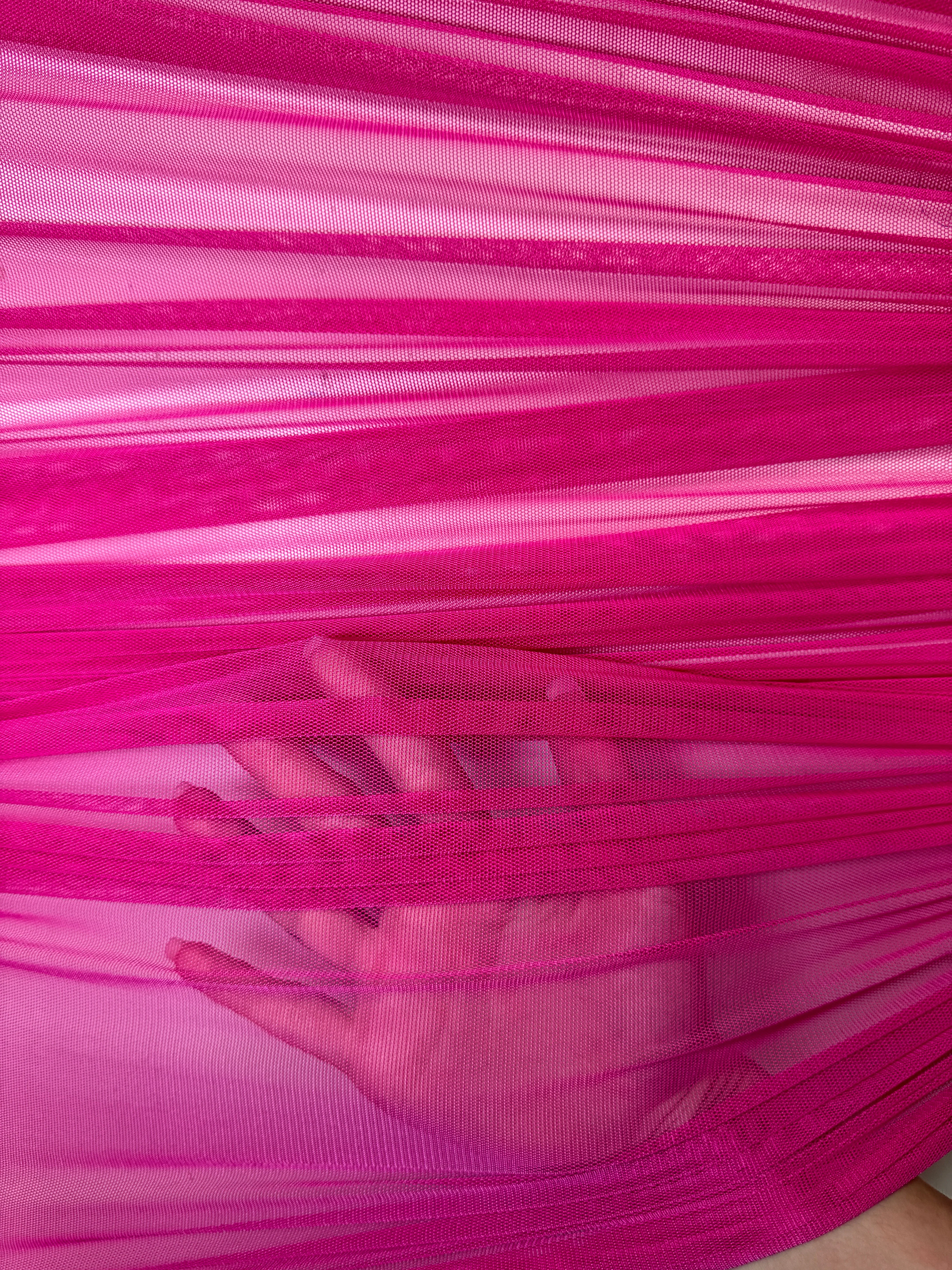Fuchsia 4 Way Stretch Power Mesh - Image 8