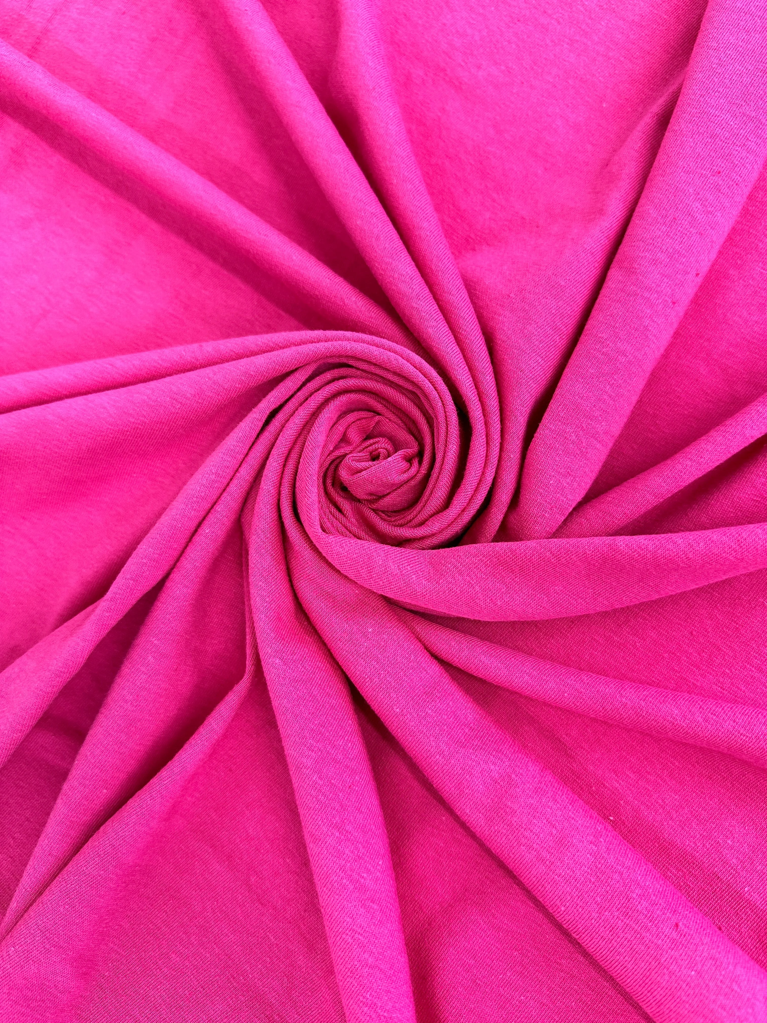 Fuchsia Cotton Jersey Knit - Image 10