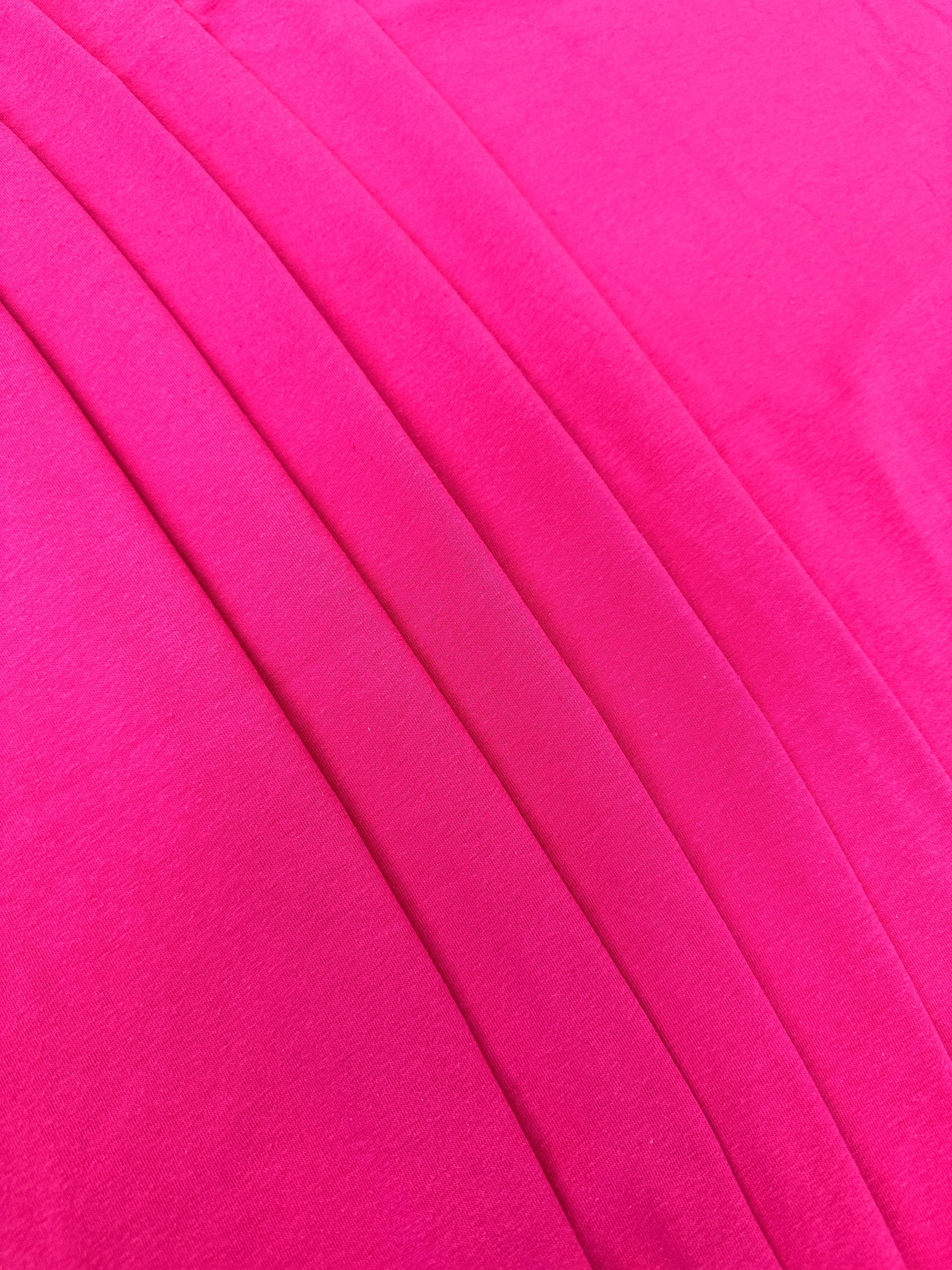 Fuchsia Cotton Jersey Knit - Image 3