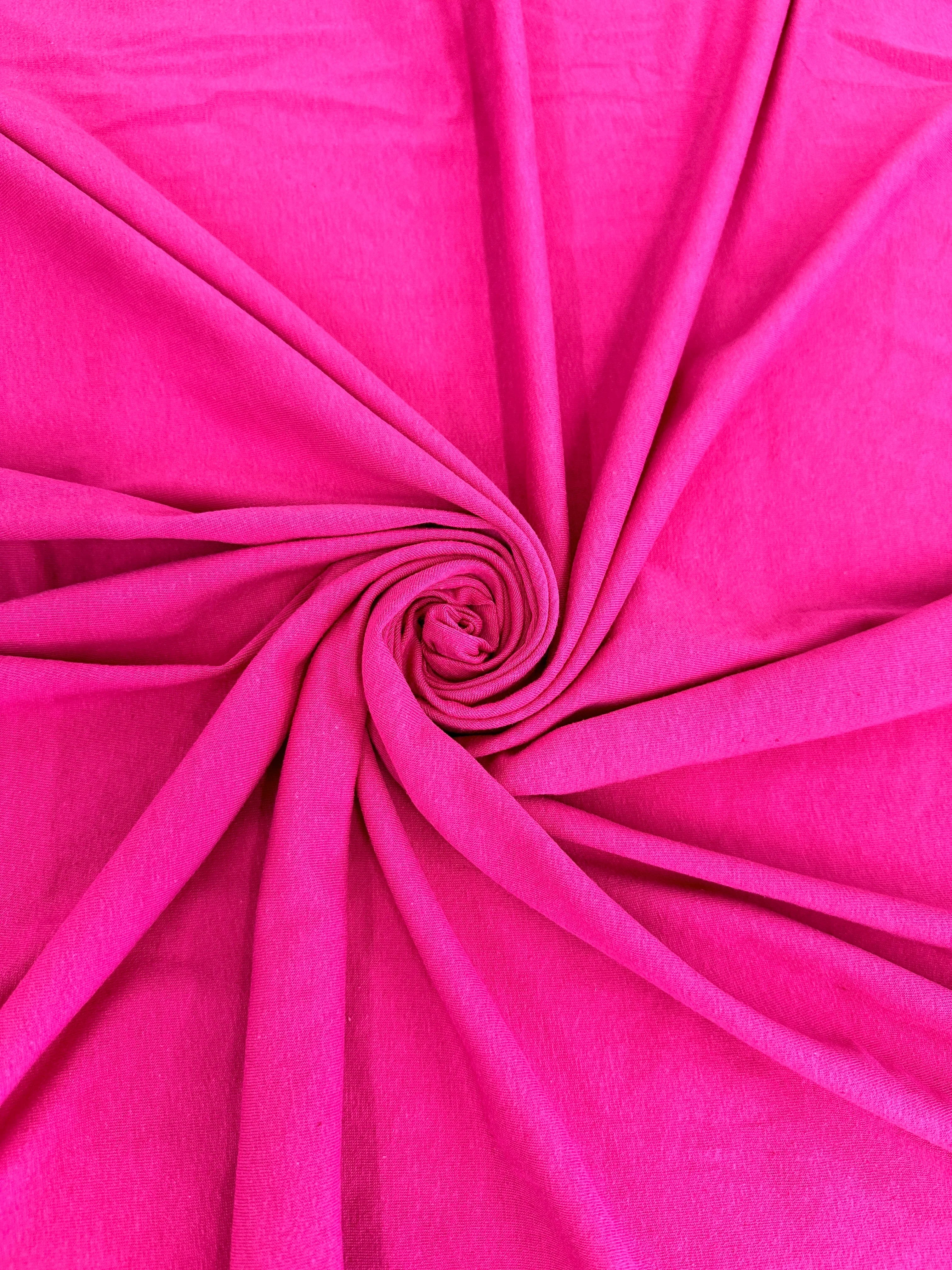 Fuchsia Cotton Jersey Knit - Image 4