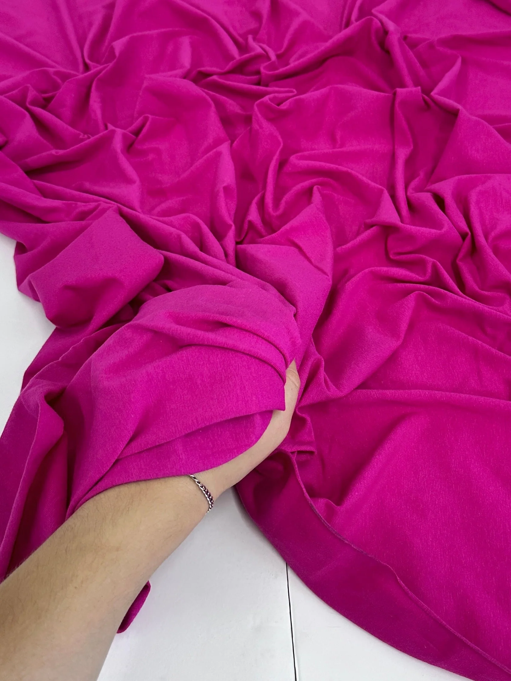 Fuchsia Cotton Jersey Knit - Image 2
