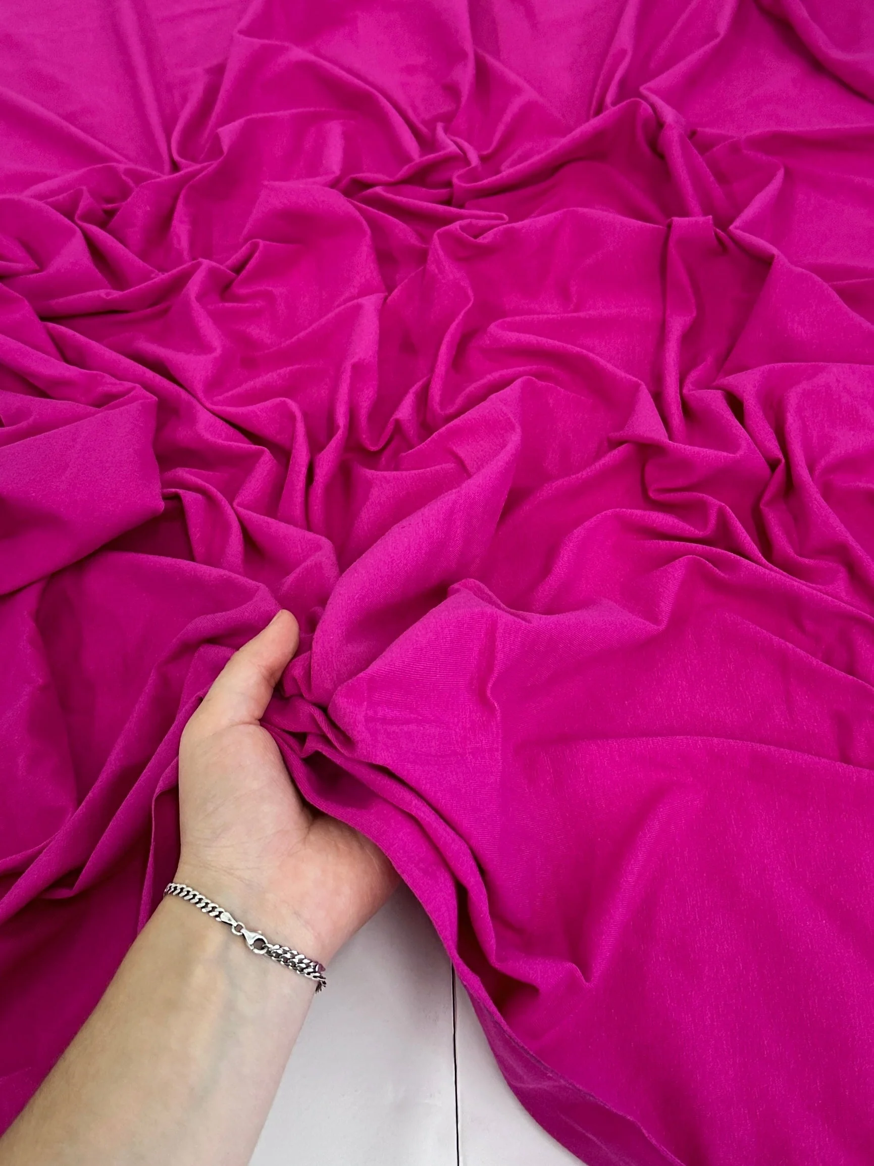Fuchsia Cotton Jersey Knit - Image 5