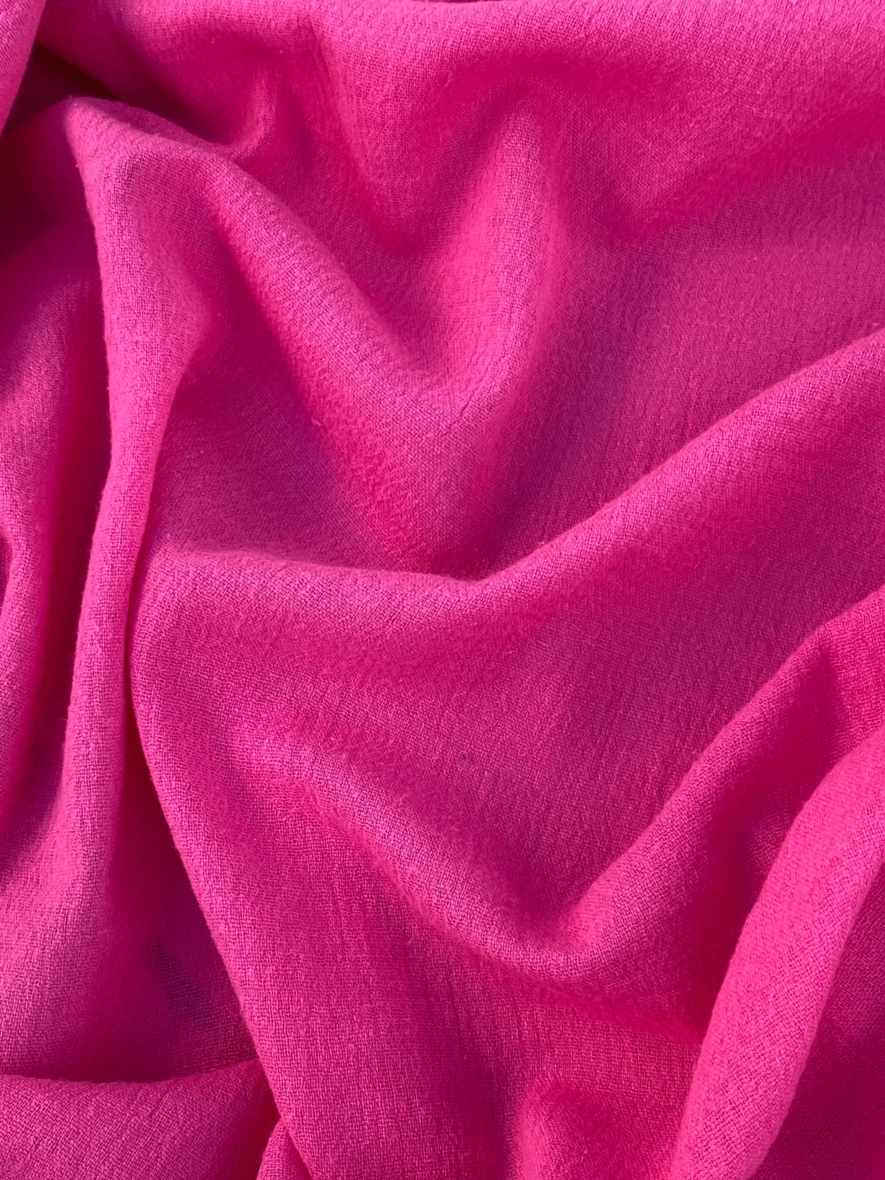 Fuchsia Crinkle Cotton Gauze - Image 2