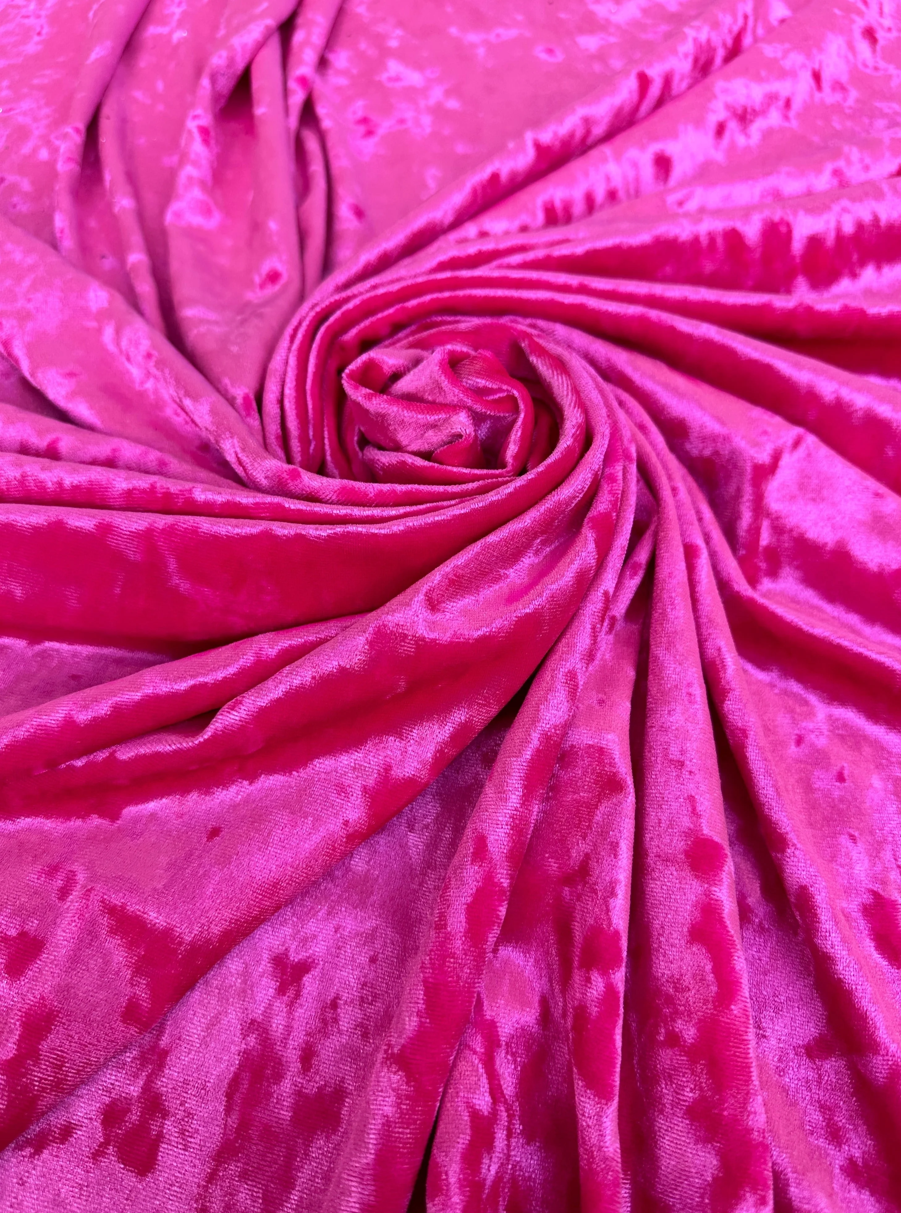 Fuchsia Stretch Crushed Velvet - Image 4