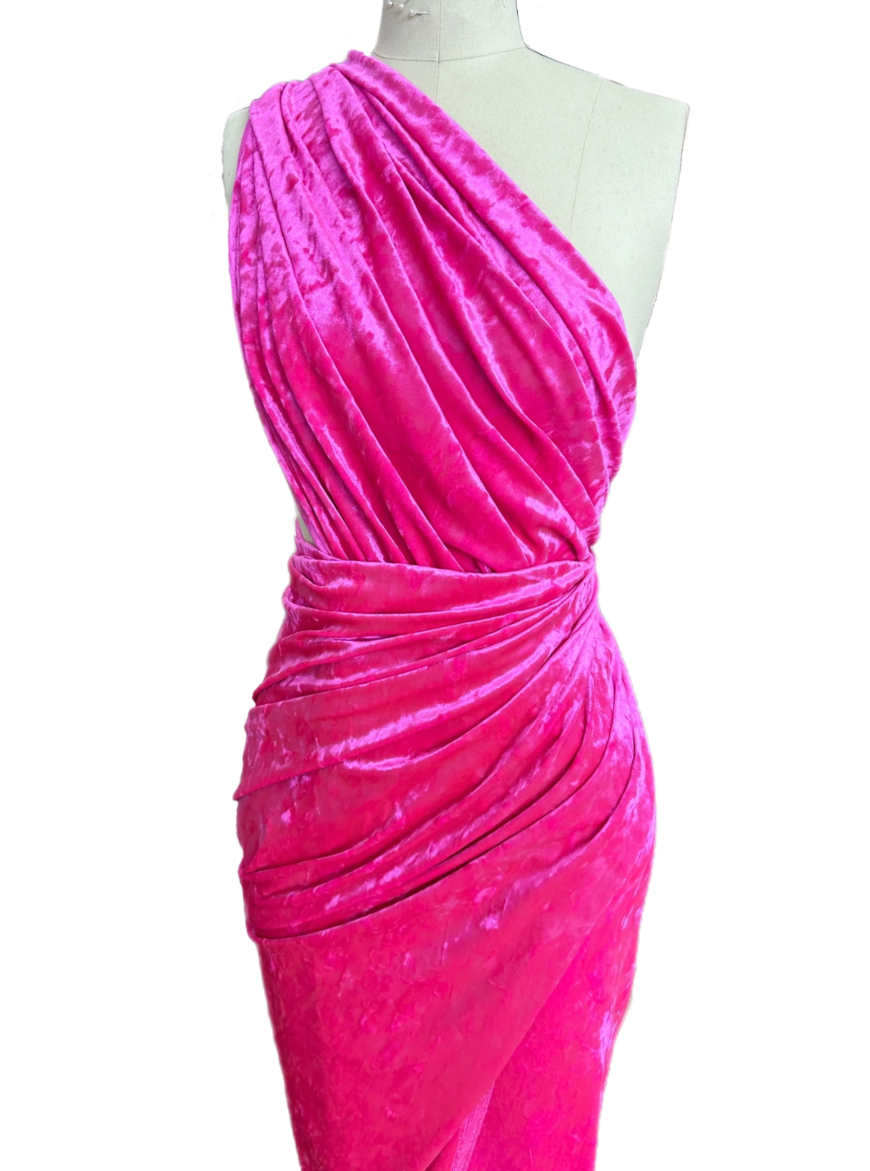 Fuchsia Stretch Crushed Velvet - Image 6
