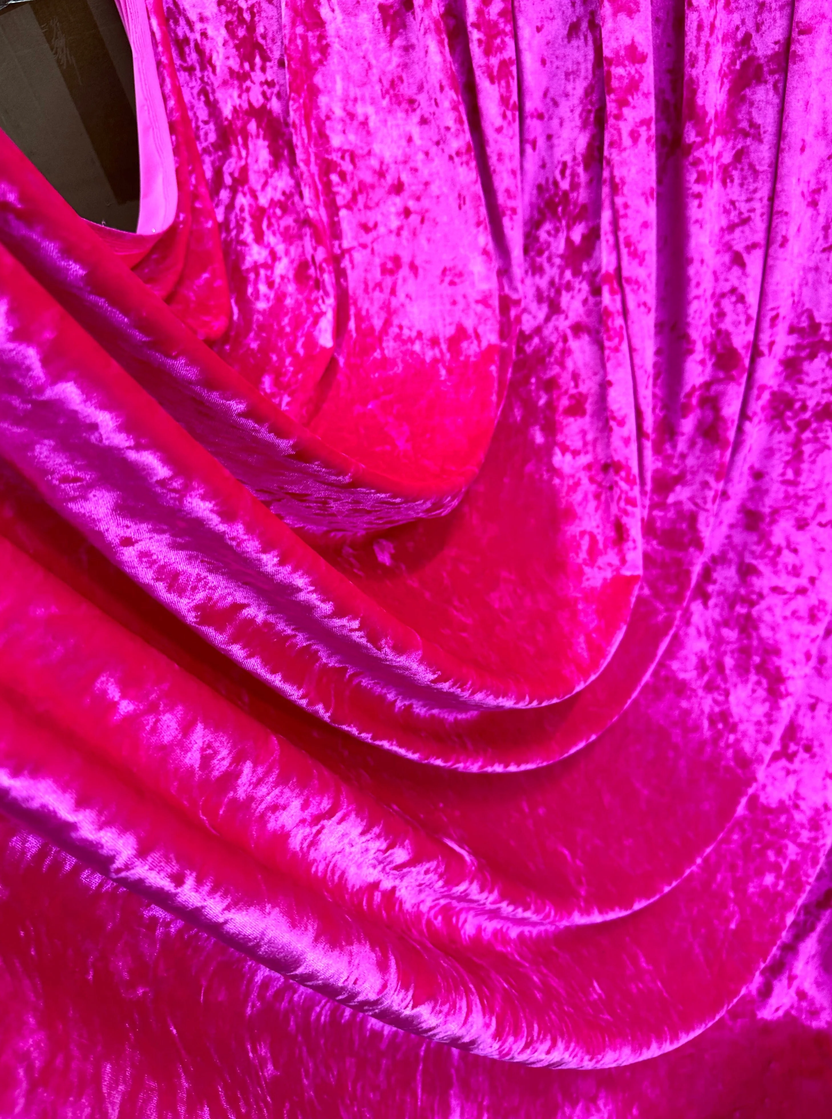 Fuchsia Stretch Crushed Velvet - Image 8