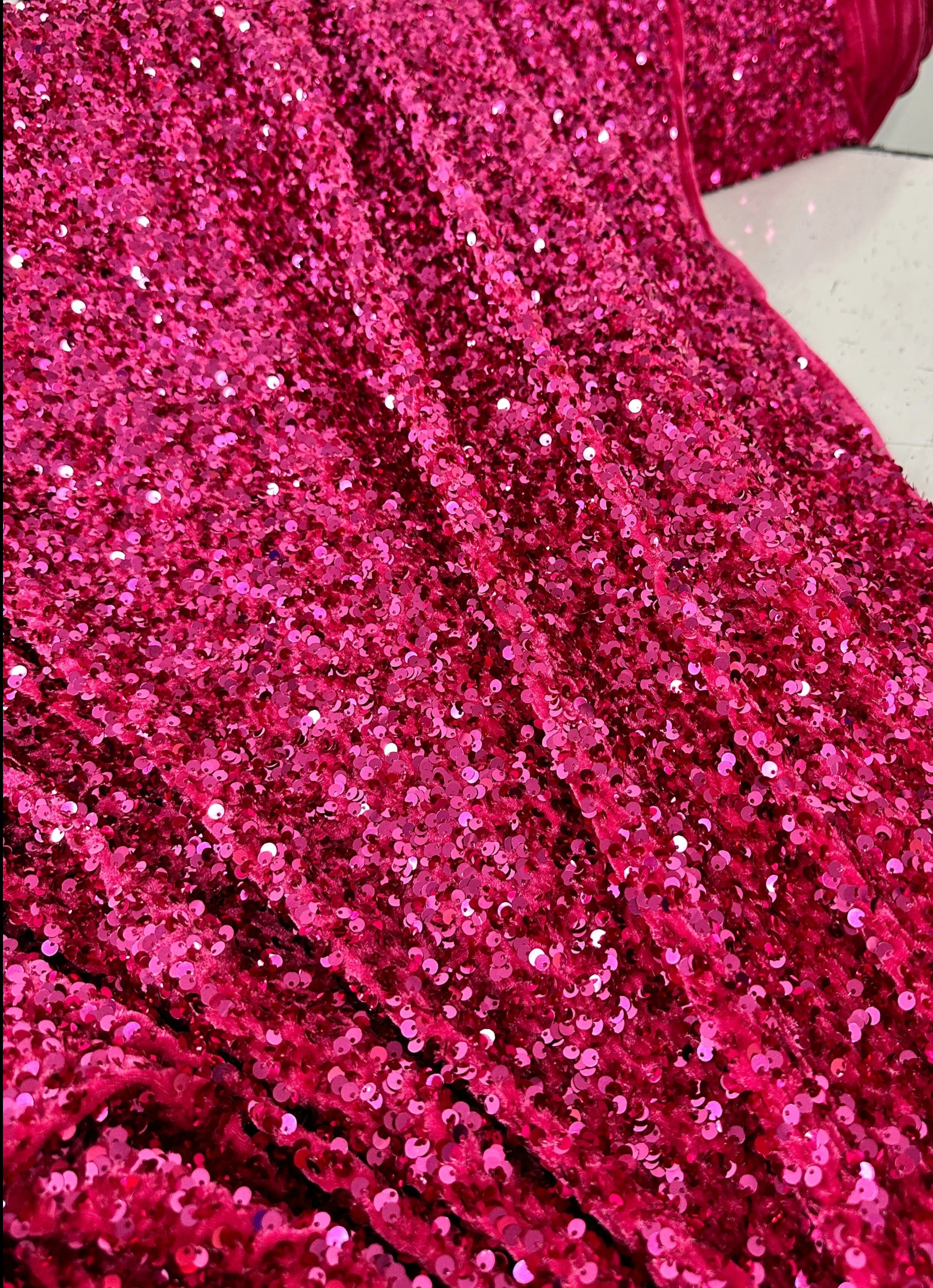 Fuchsia Sequin on Velvet - Image 5