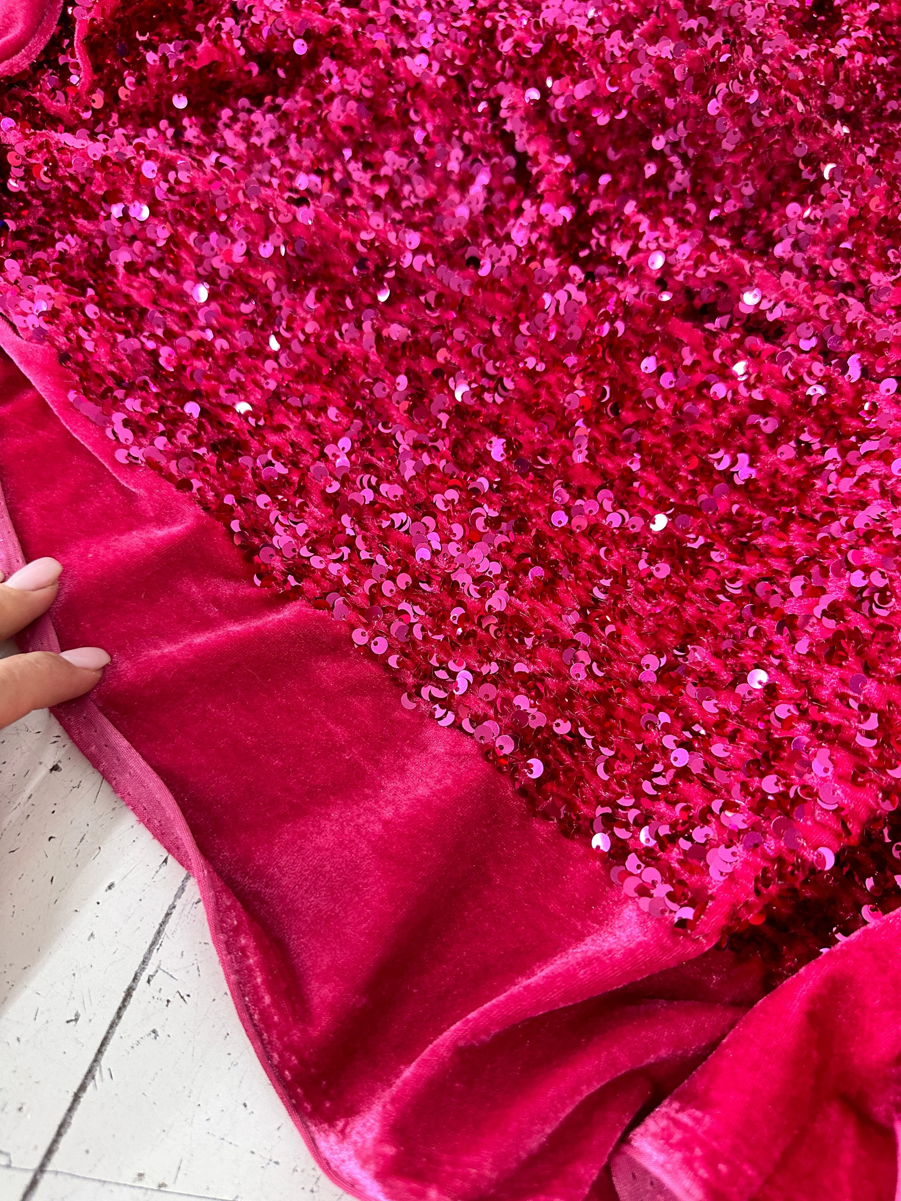 Fuchsia Sequin on Velvet - Image 8