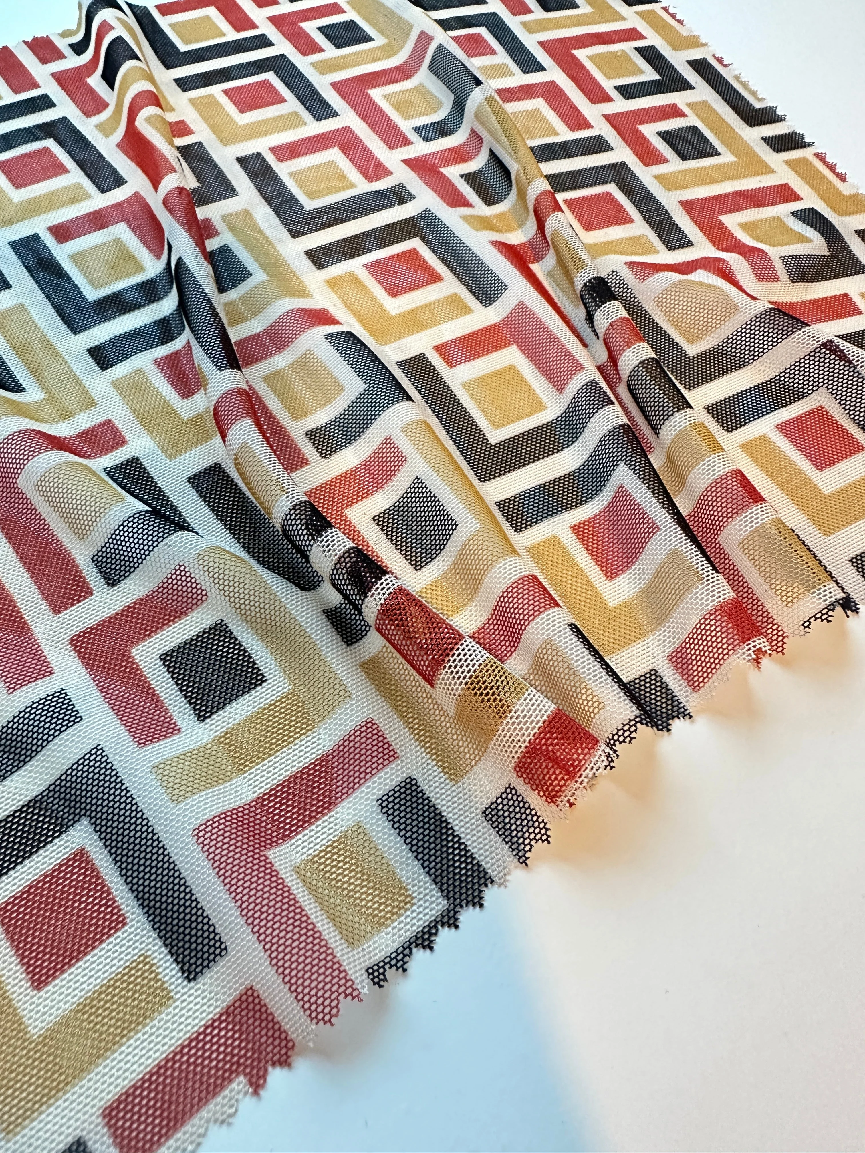 Geometric Print Power Mesh - Image 5