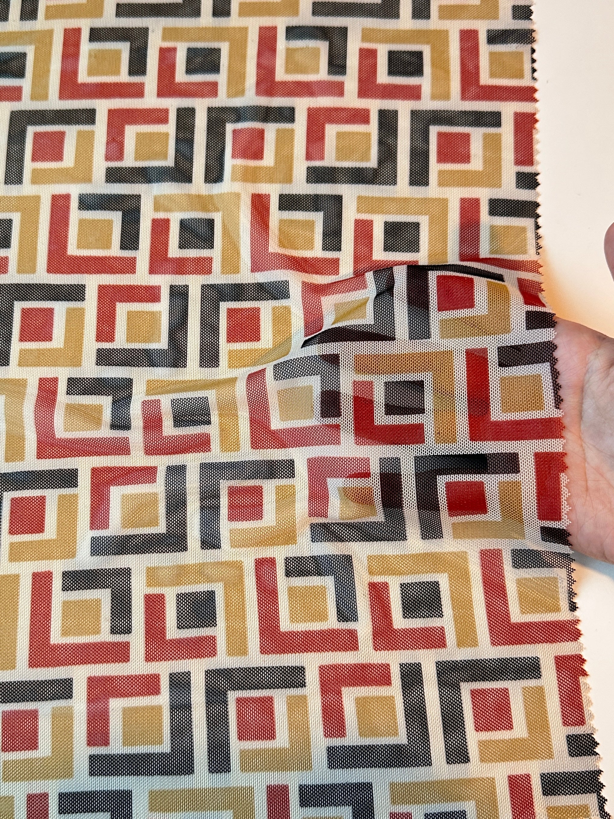 Geometric Print Power Mesh - Image 6
