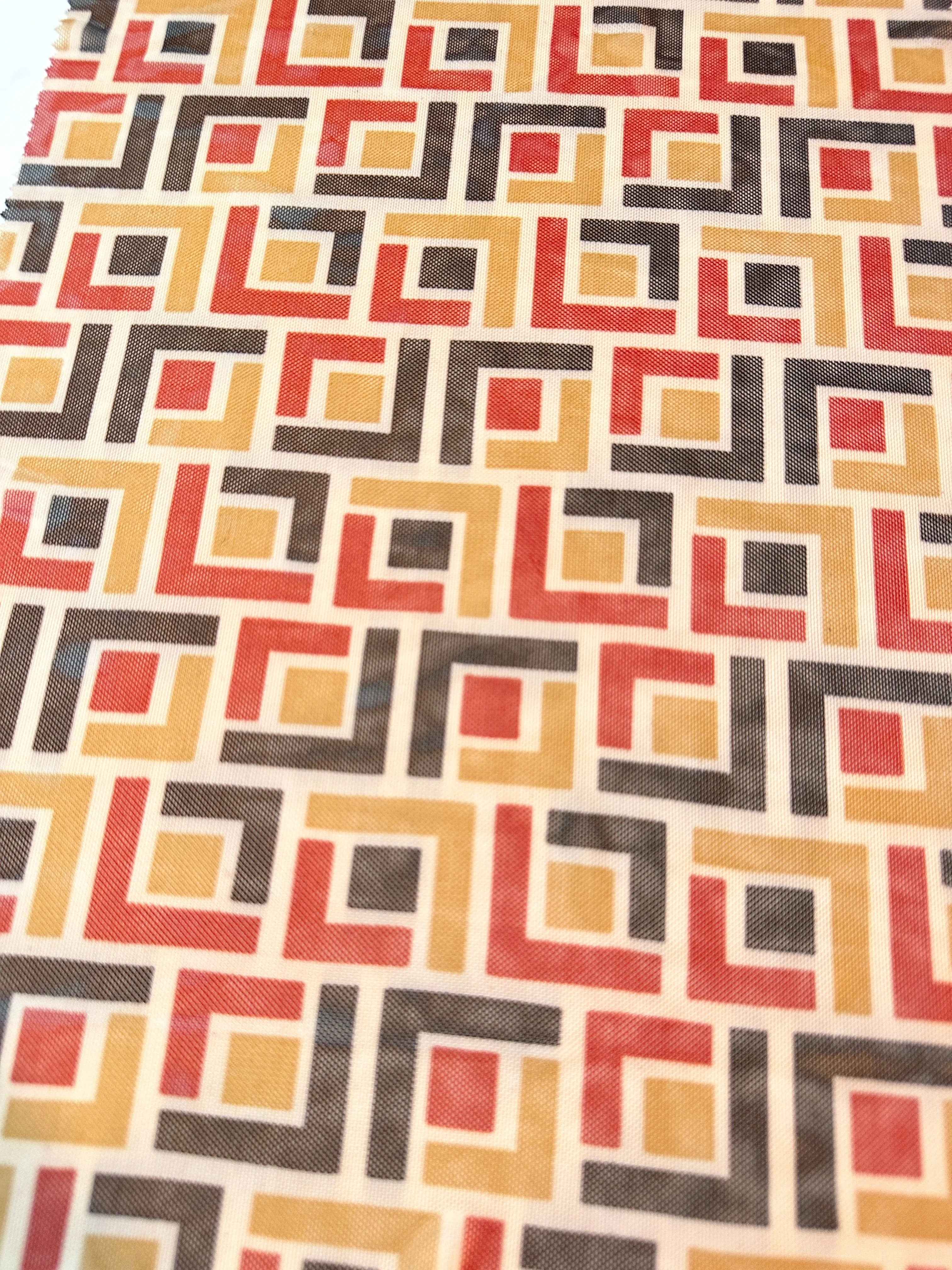 Geometric Print Power Mesh - Image 7