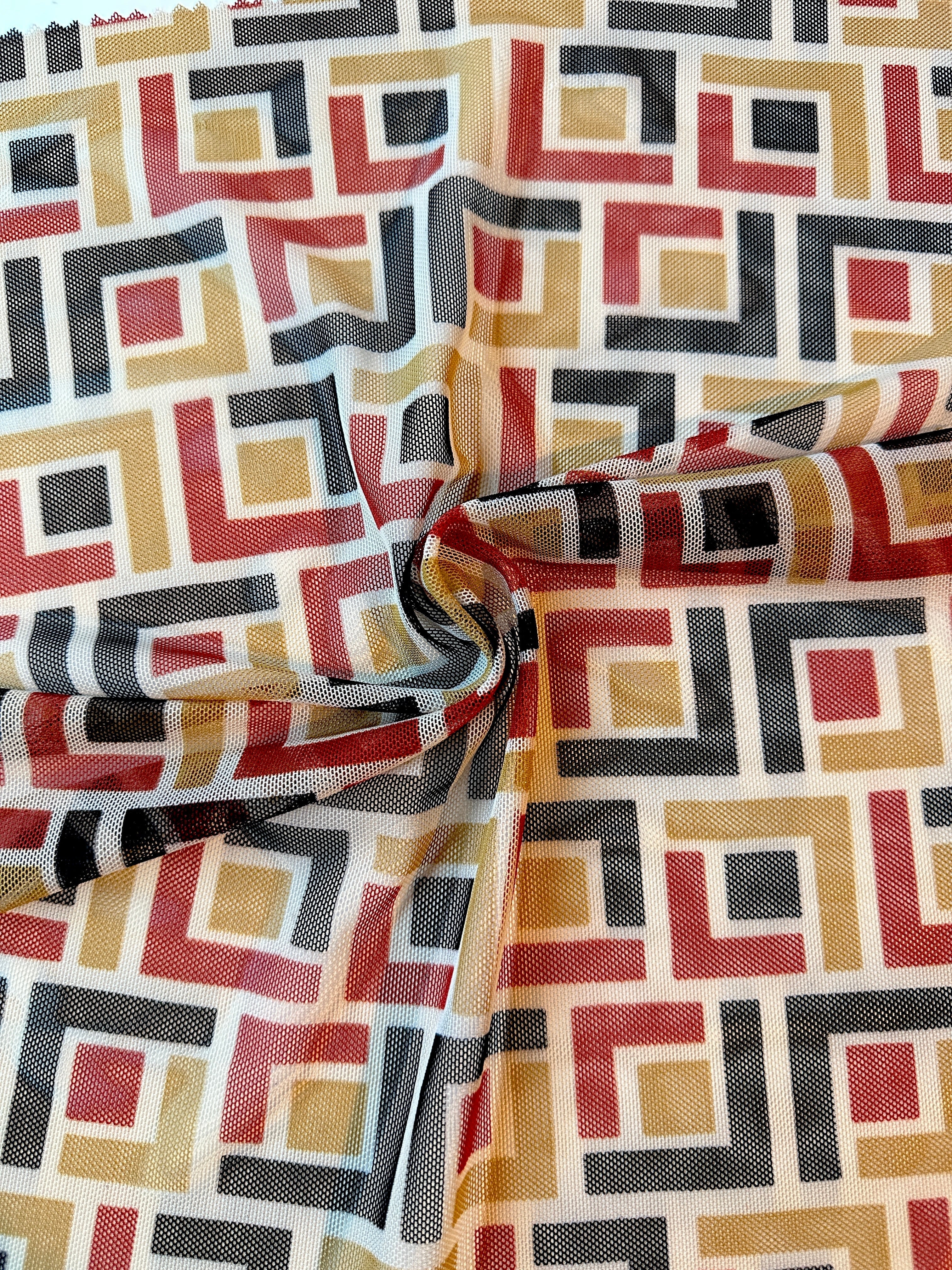 Geometric Print Power Mesh - Image 9