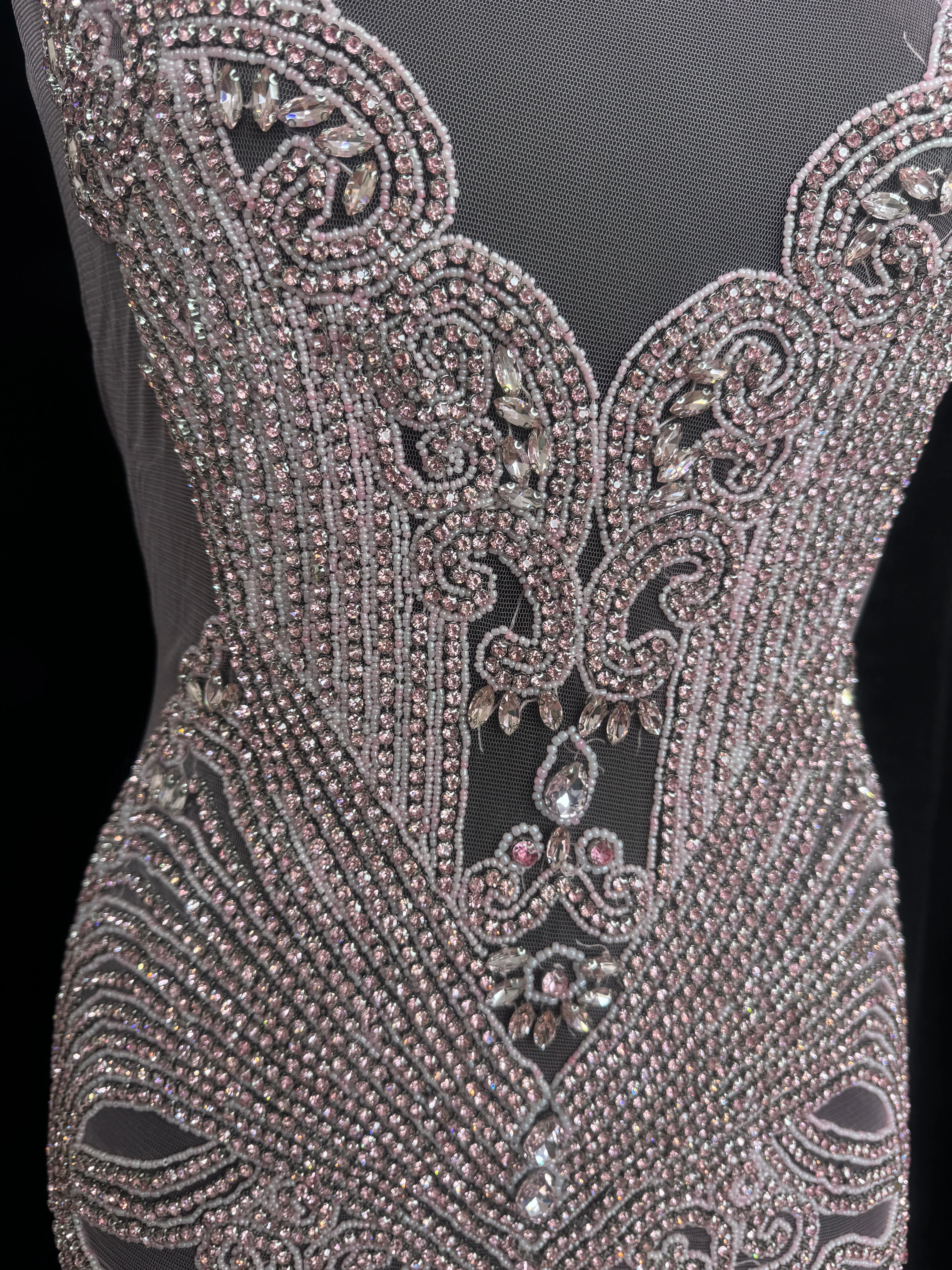 Gigi Baby Pink Rhinestone Bodice Applique - Image 3