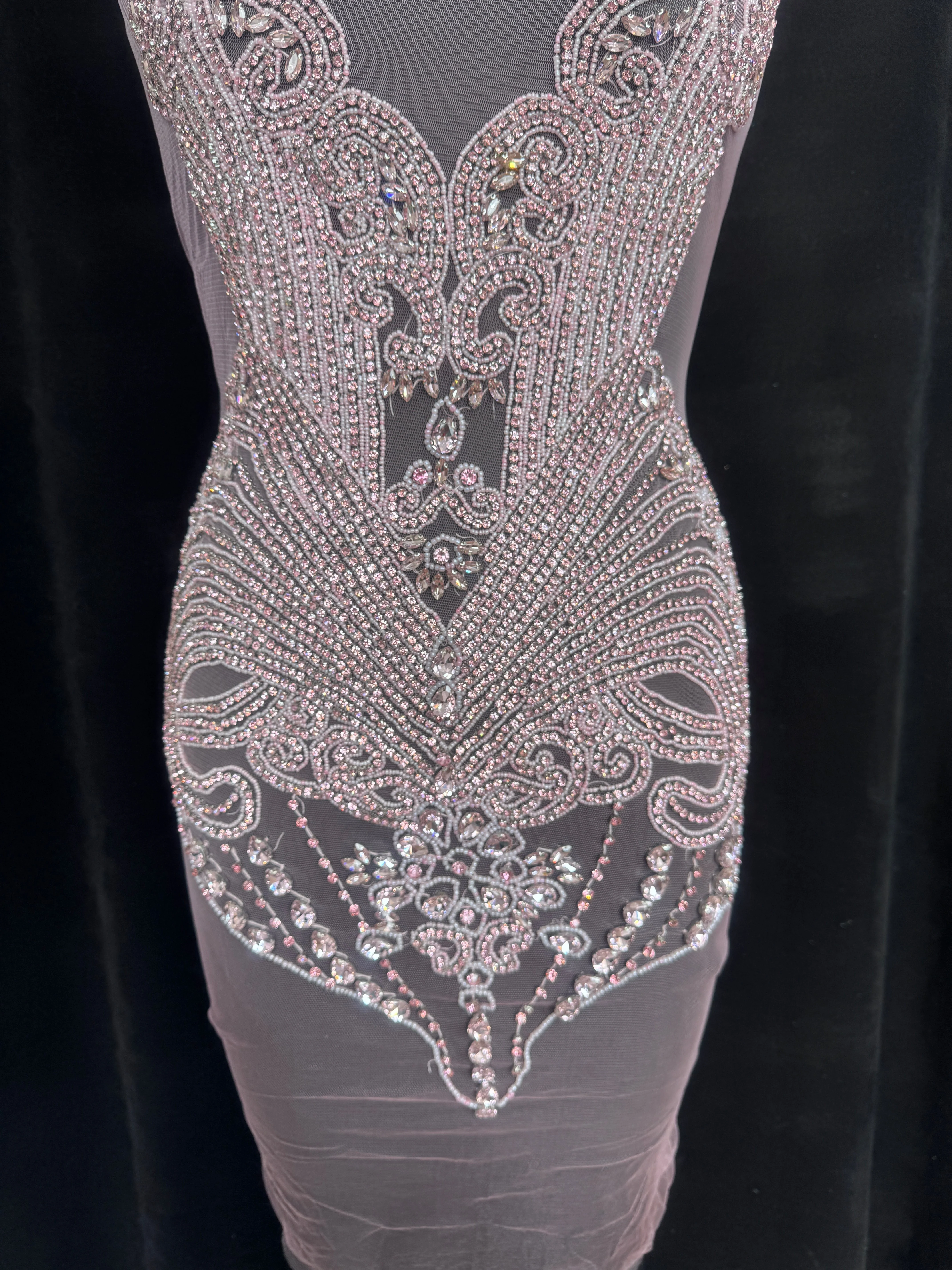 Gigi Baby Pink Rhinestone Bodice Applique - Image 4