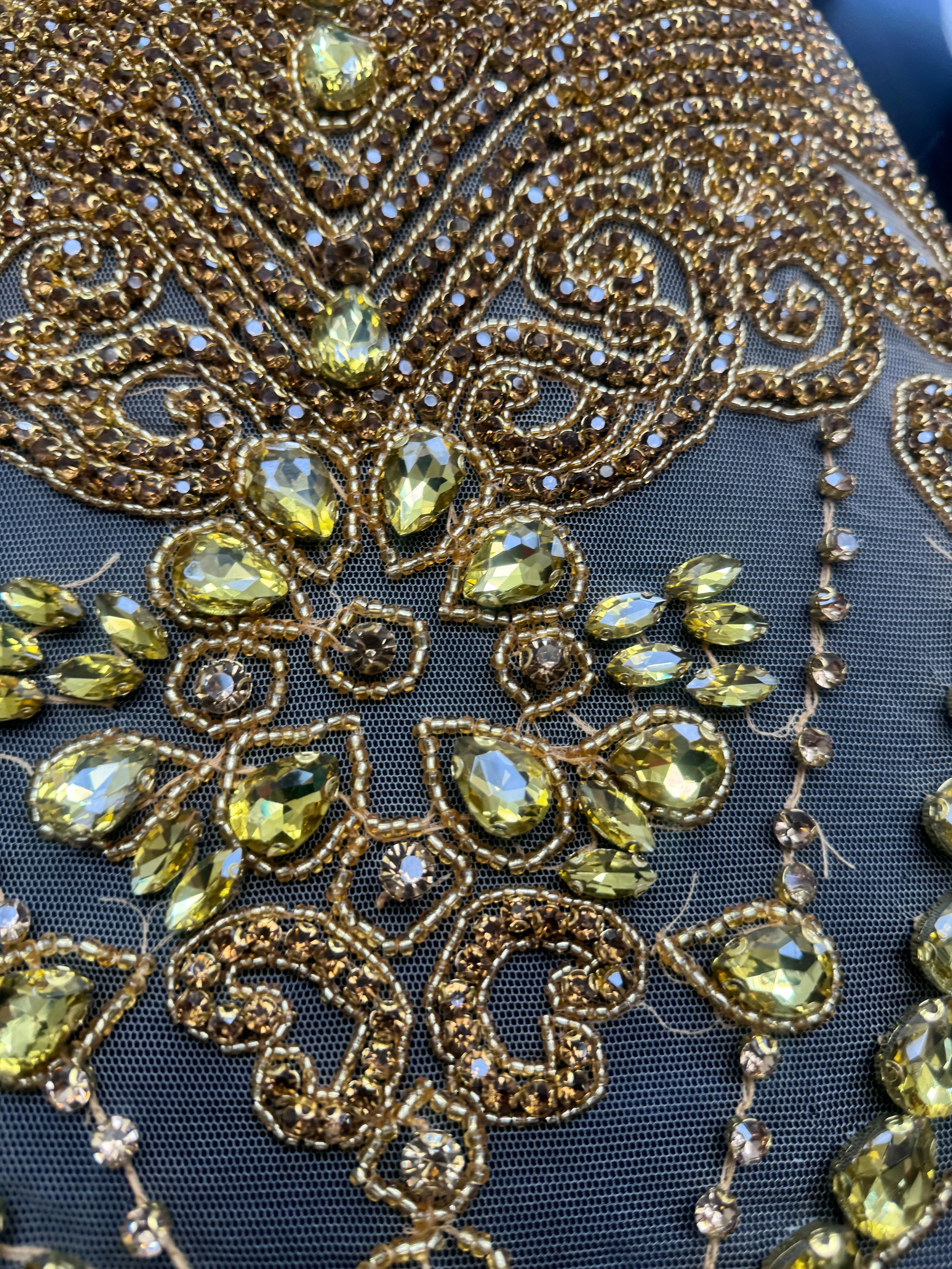 Gigi Gold Rhinestone Bodice Applique - Image 4