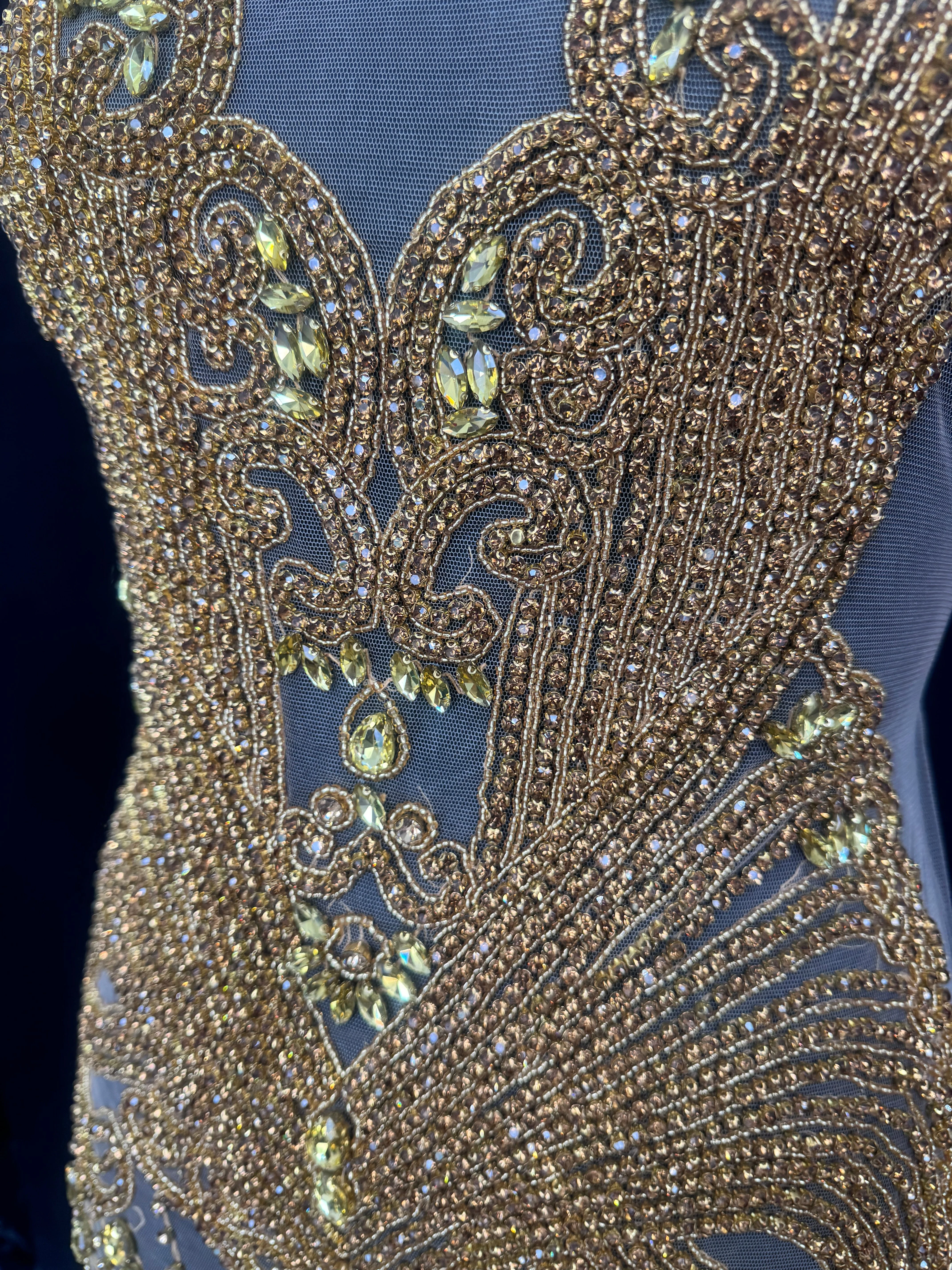 Gigi Gold Rhinestone Bodice Applique - Image 8